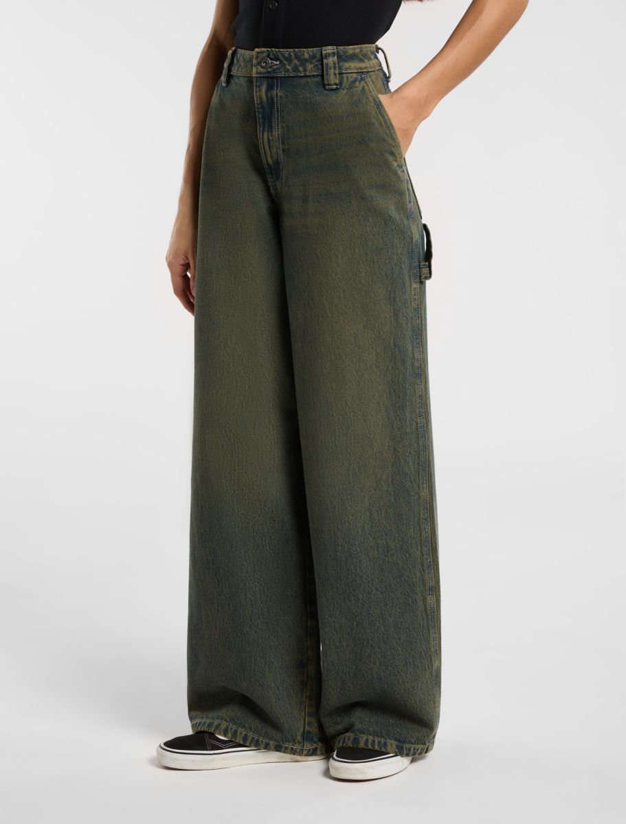 DICKIES Jeans Donna X Loose Denim Carpenter-Green Tone Fade