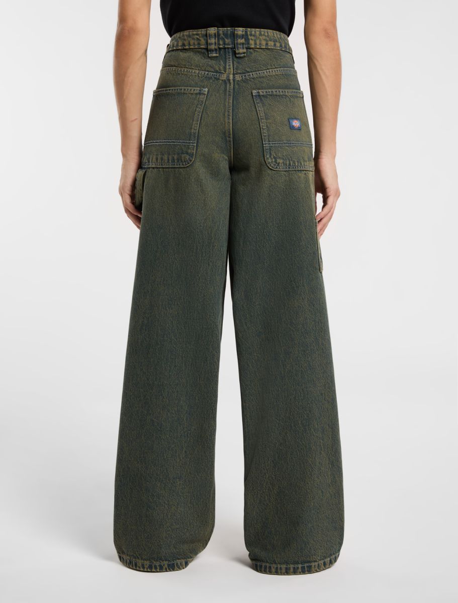 DICKIES Jeans Donna X Loose Denim Carpenter-Green Tone Fade