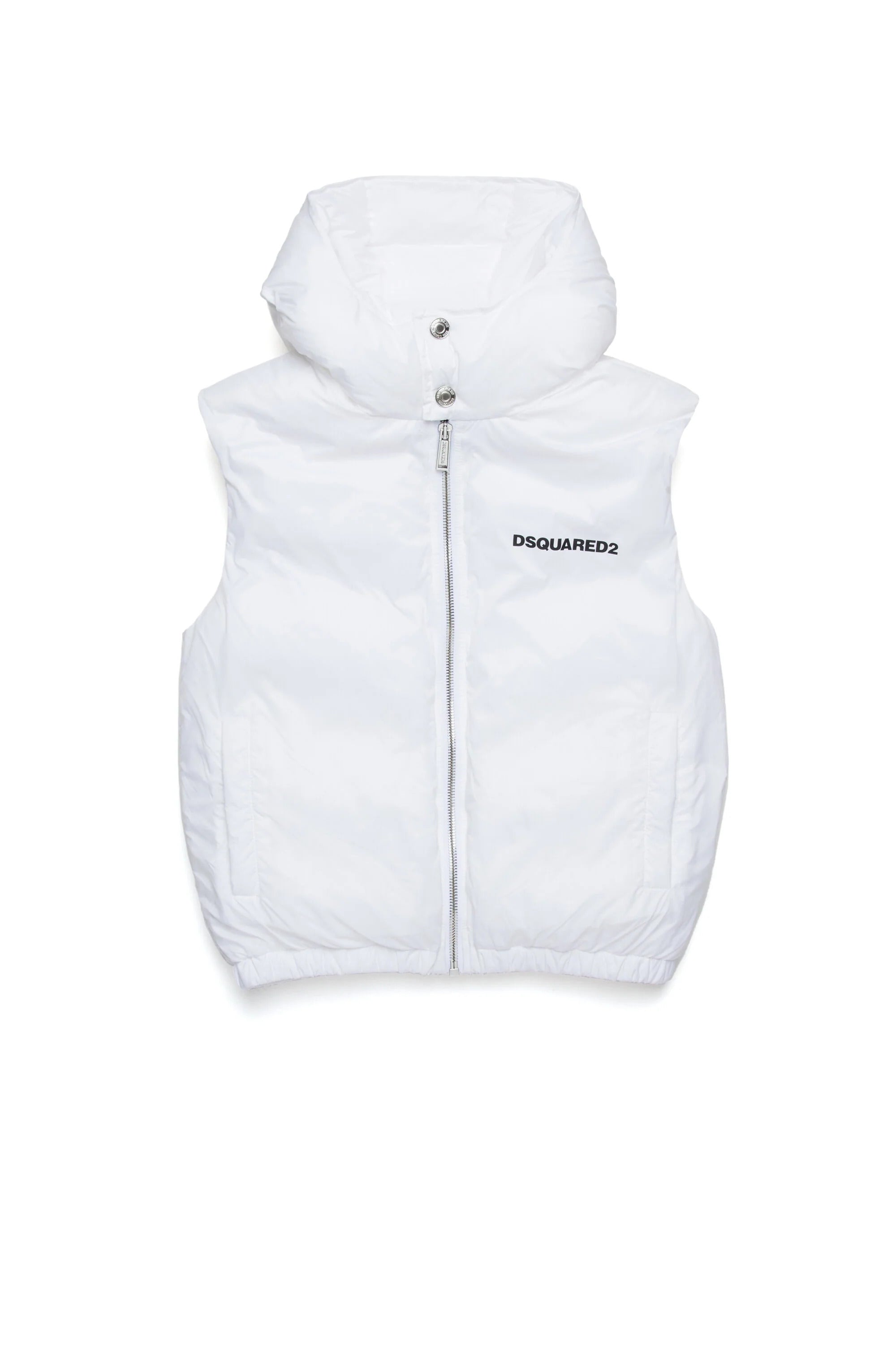 DSQUARED2 Gilet Junior Logo-Bianco