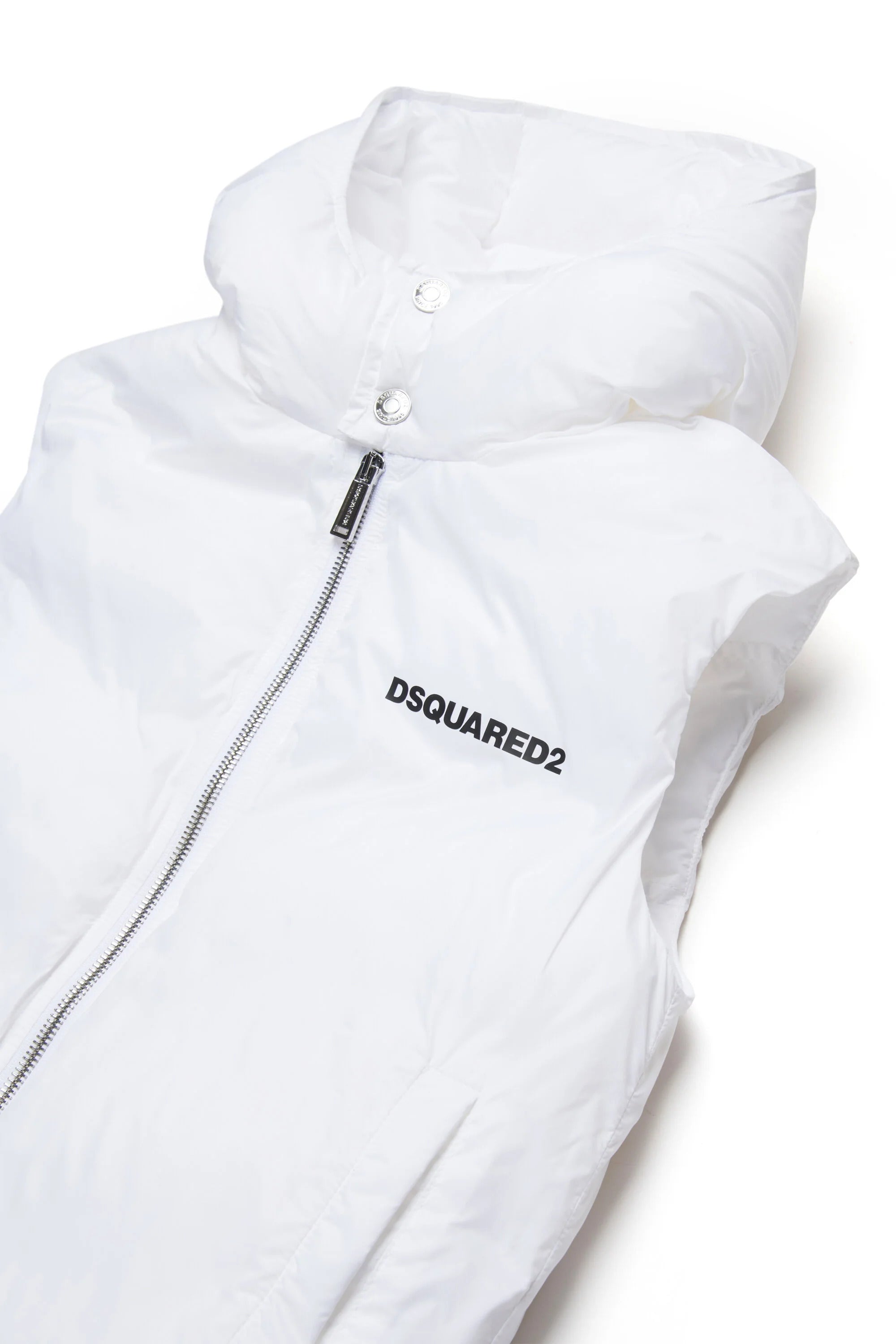 DSQUARED2 Gilet Junior Logo-Bianco