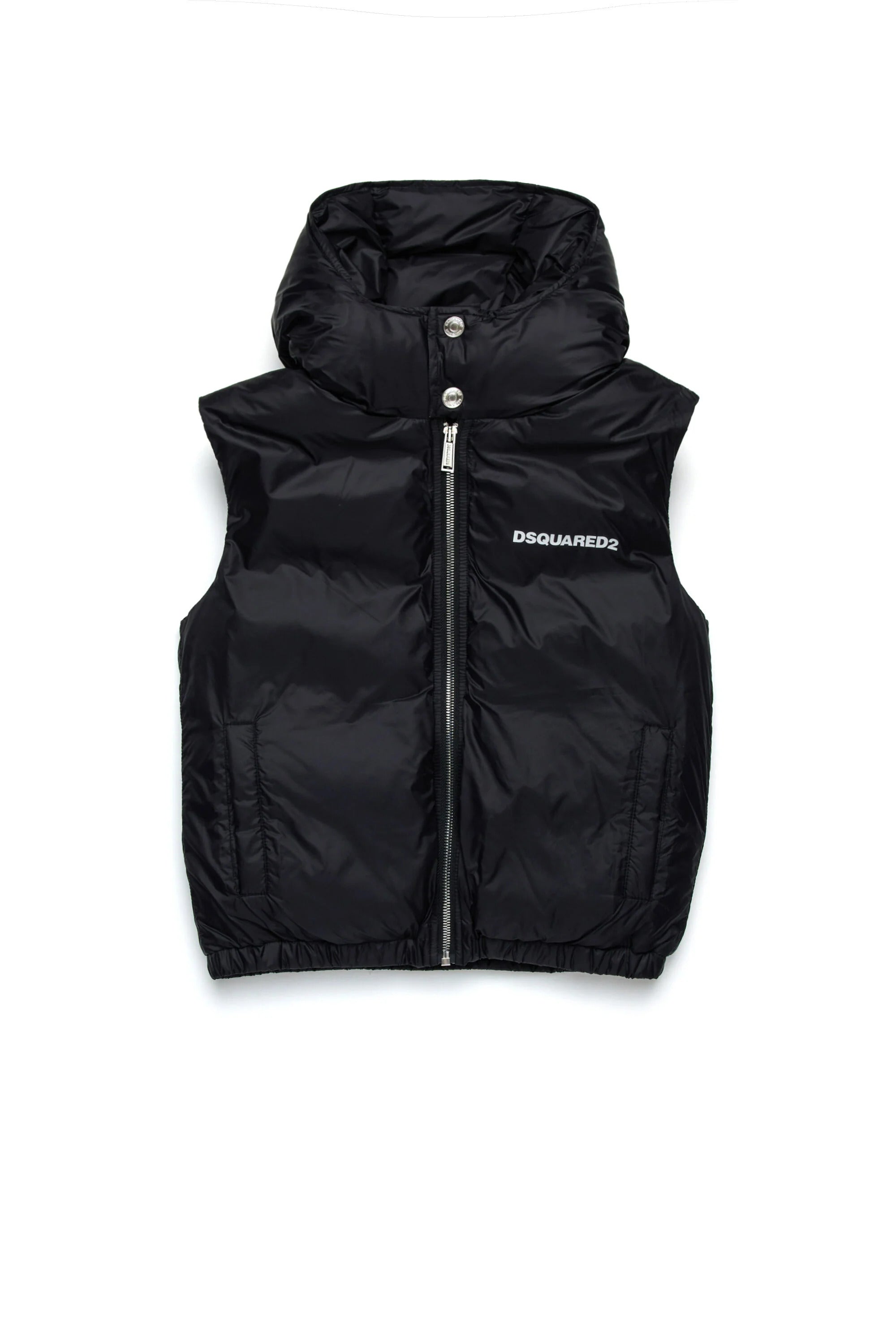 DSQUARED2 Gilet Junior Logo-Nero