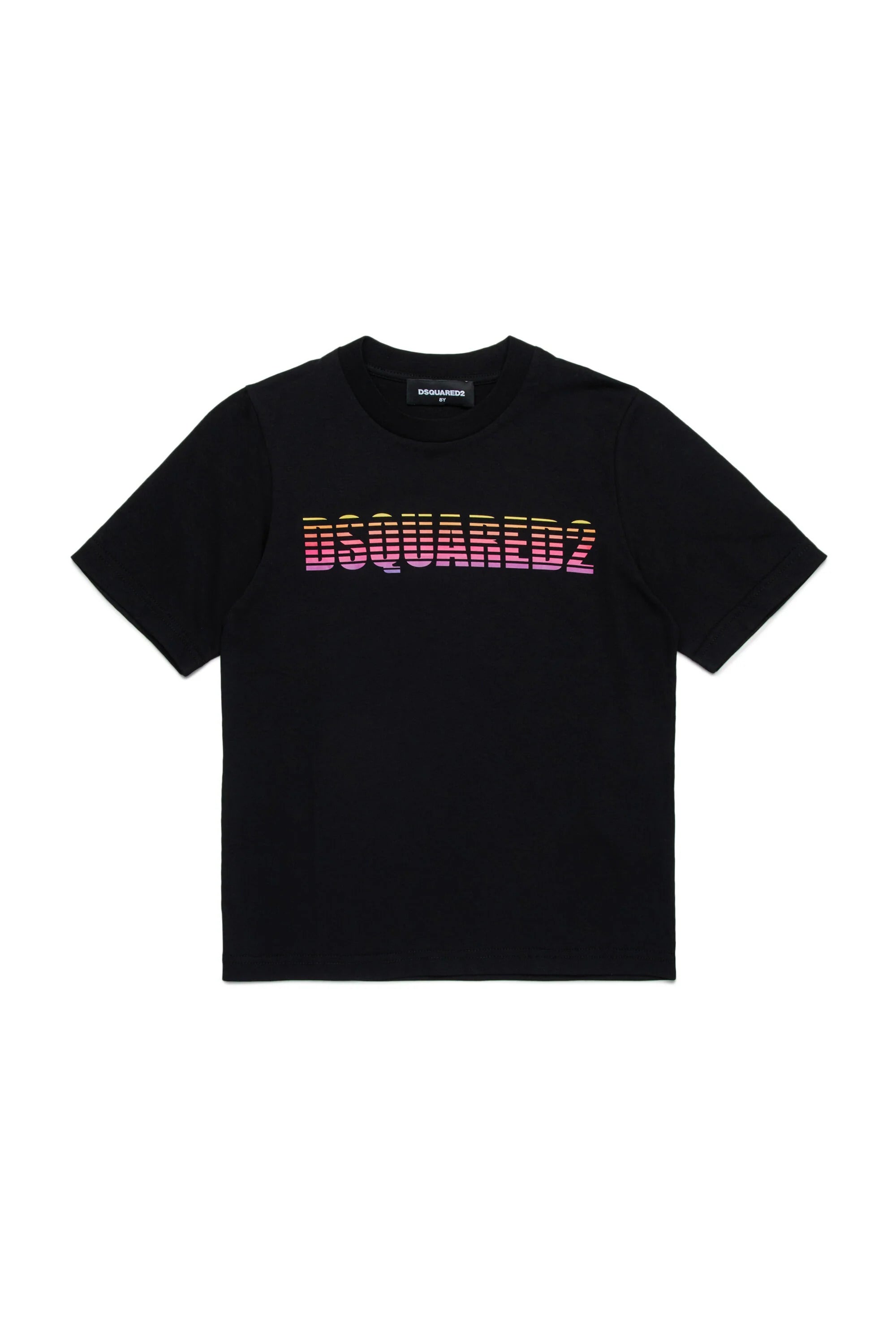 DSQUARED2 T-Shirt Junior Logo Sfumato-Nero