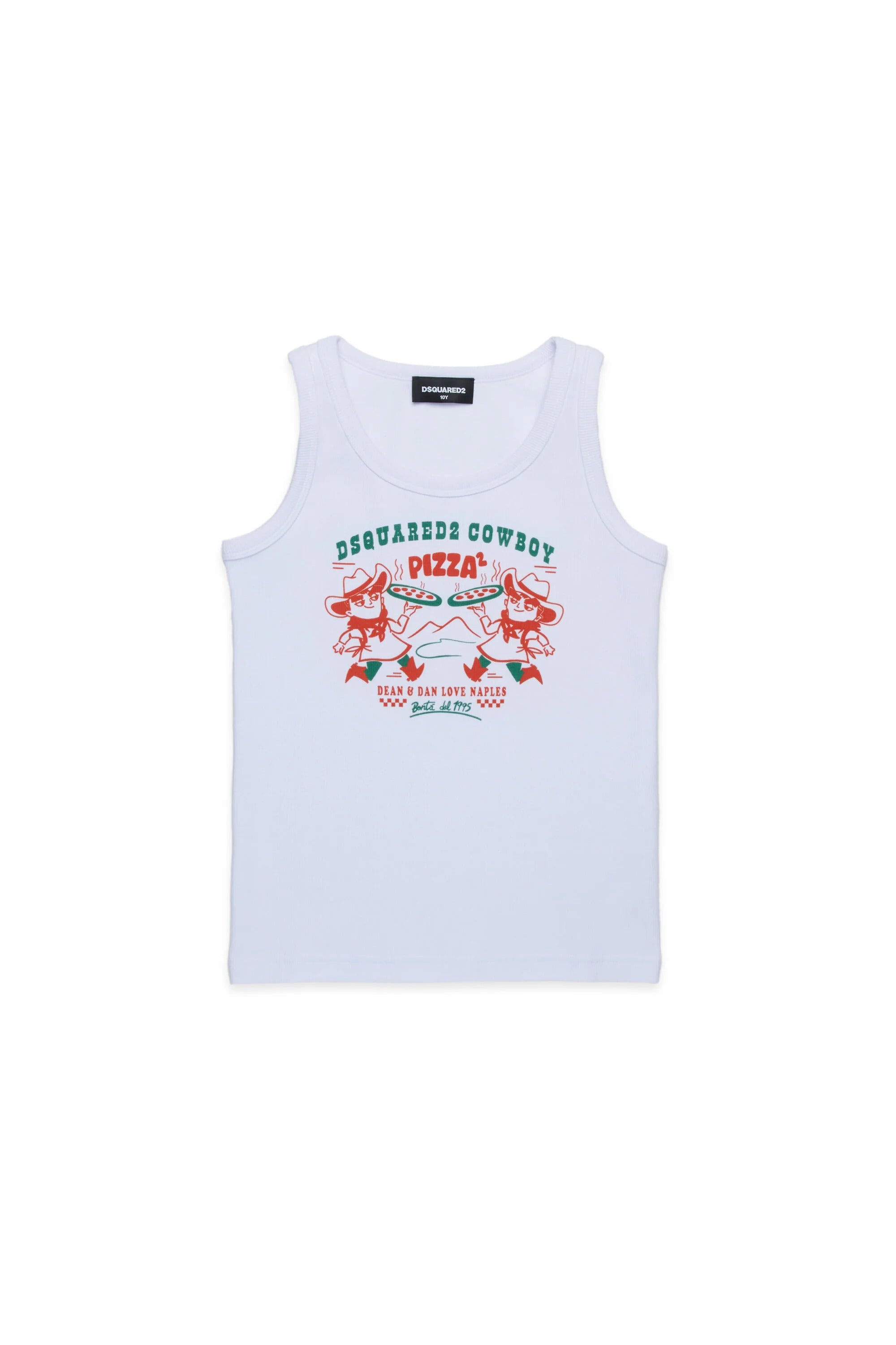 DSQUARED2 Canotta Junior Cowboy Pizza-Bianco