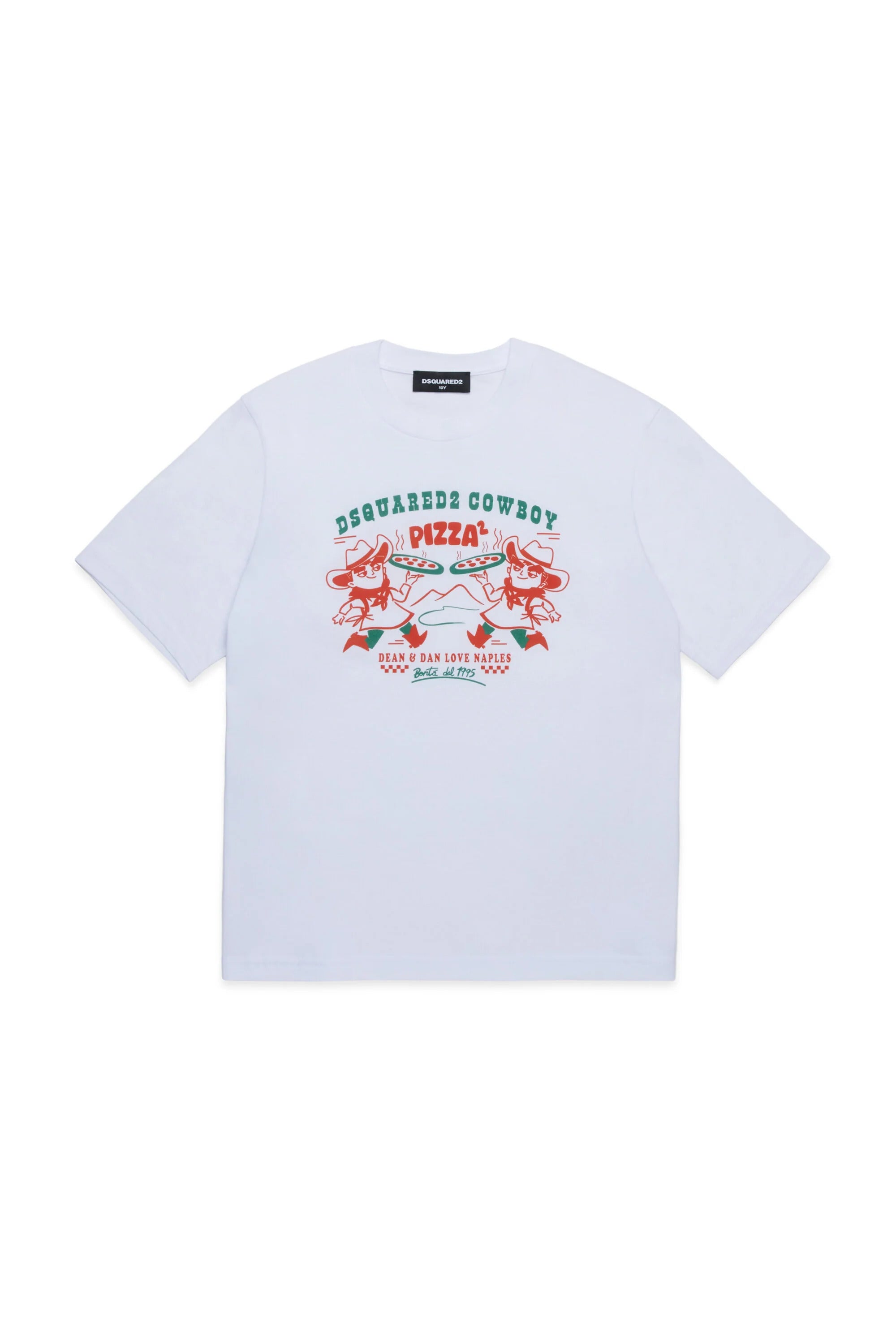 DSQUARED2 T-Shirt Junior Cowboy Pizza-Bianco