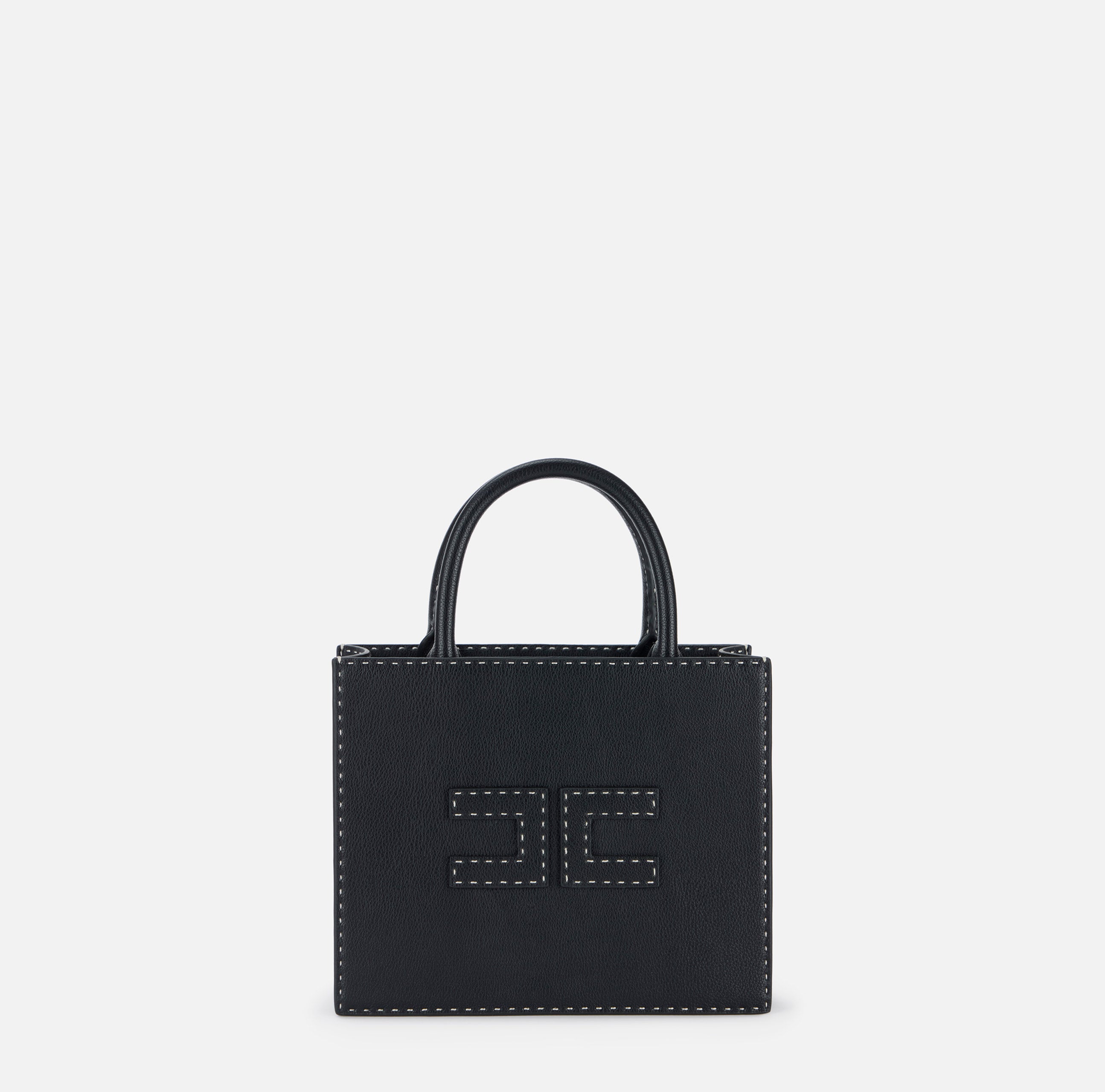 ELISABETTA FRANCHI Borsa Tote Piccola Impunture-Nero