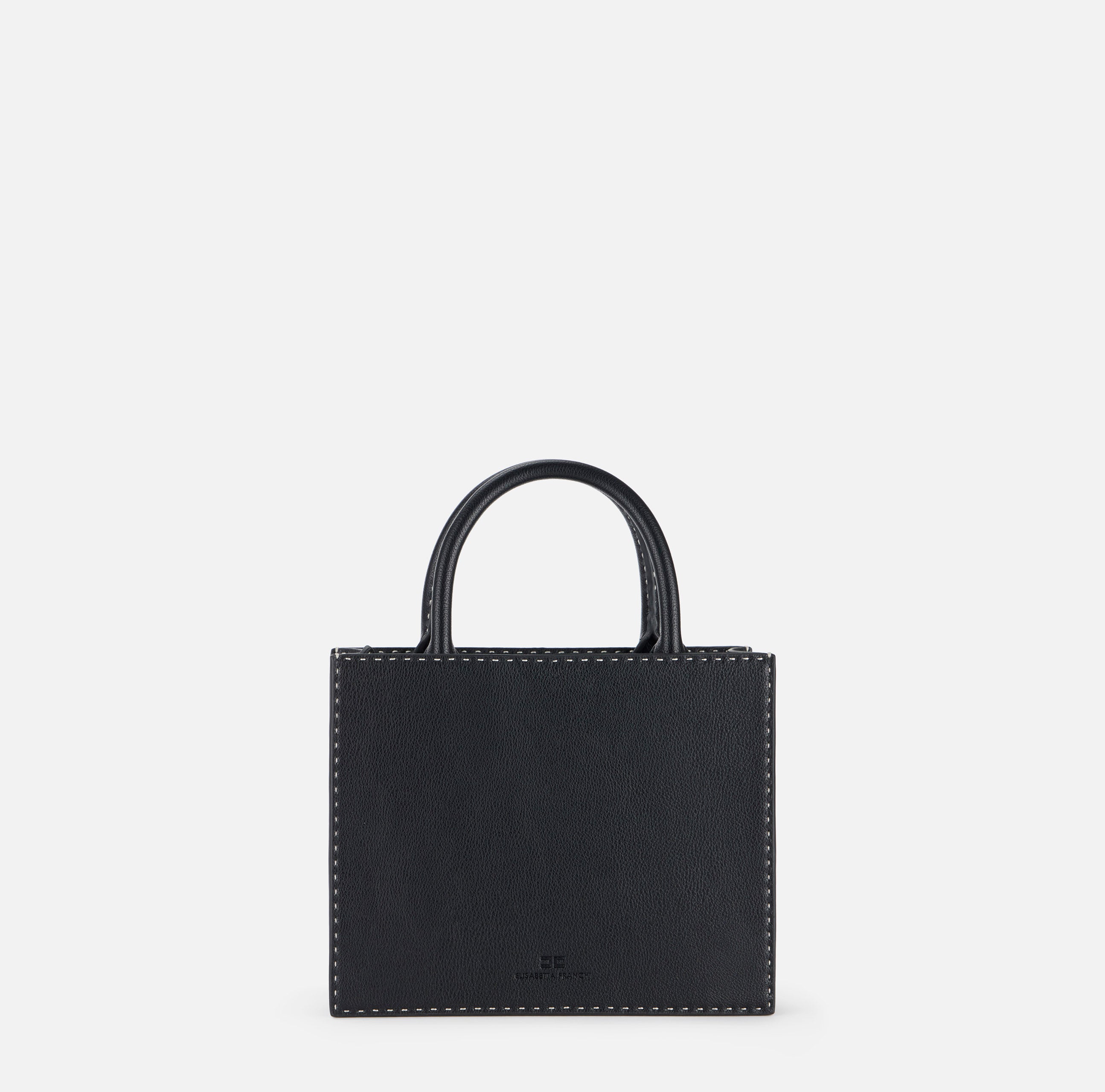 ELISABETTA FRANCHI Borsa Tote Piccola Impunture-Nero