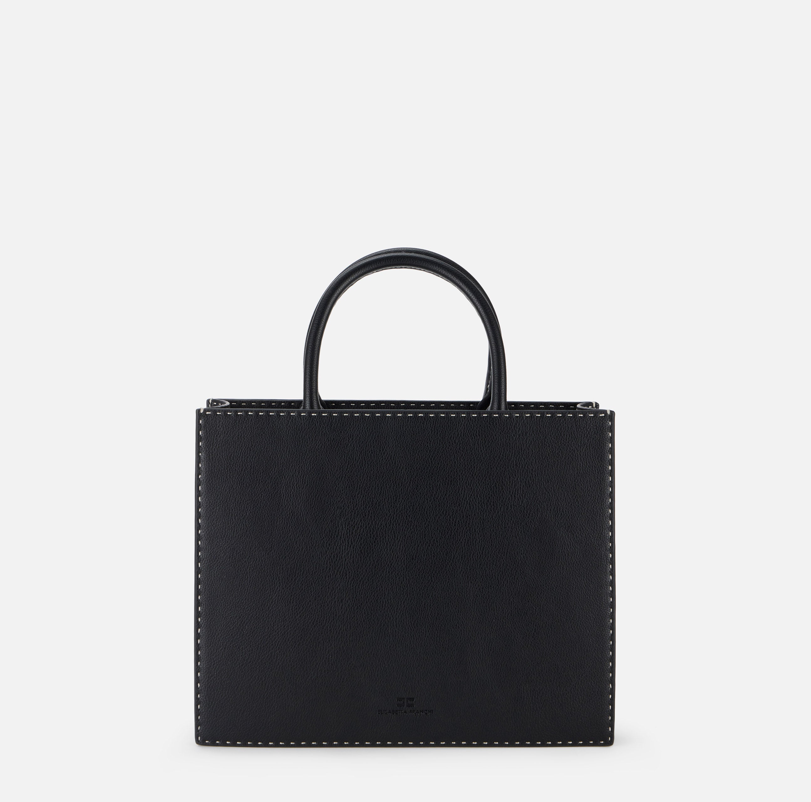 ELISABETTA FRANCHI Borsa Tote Media Impunture-Nero