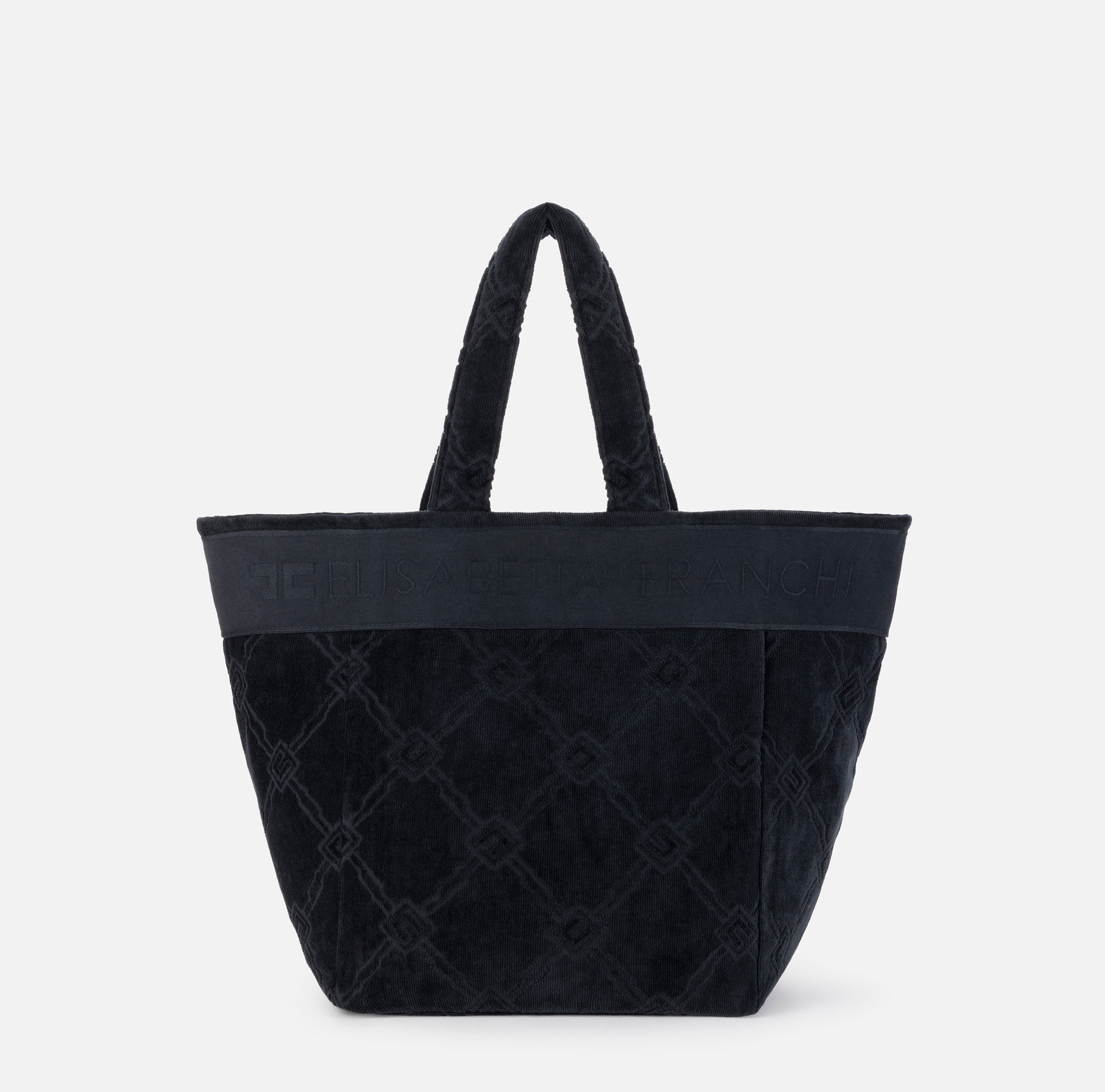 ELISABETTA FRANCHI Borsa Tote Grande Spugna-Nero