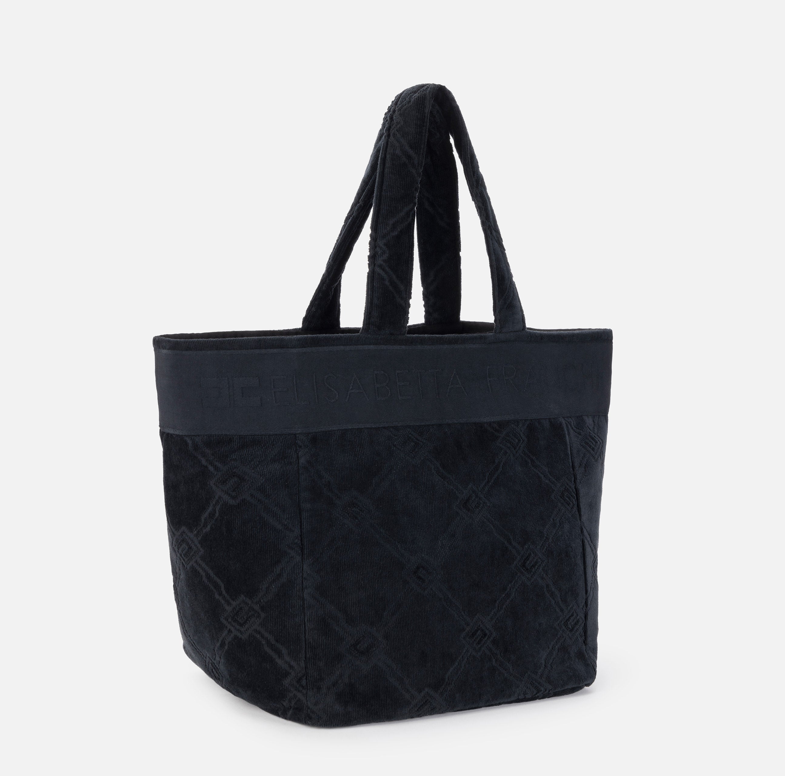 ELISABETTA FRANCHI Borsa Tote Grande Spugna-Nero