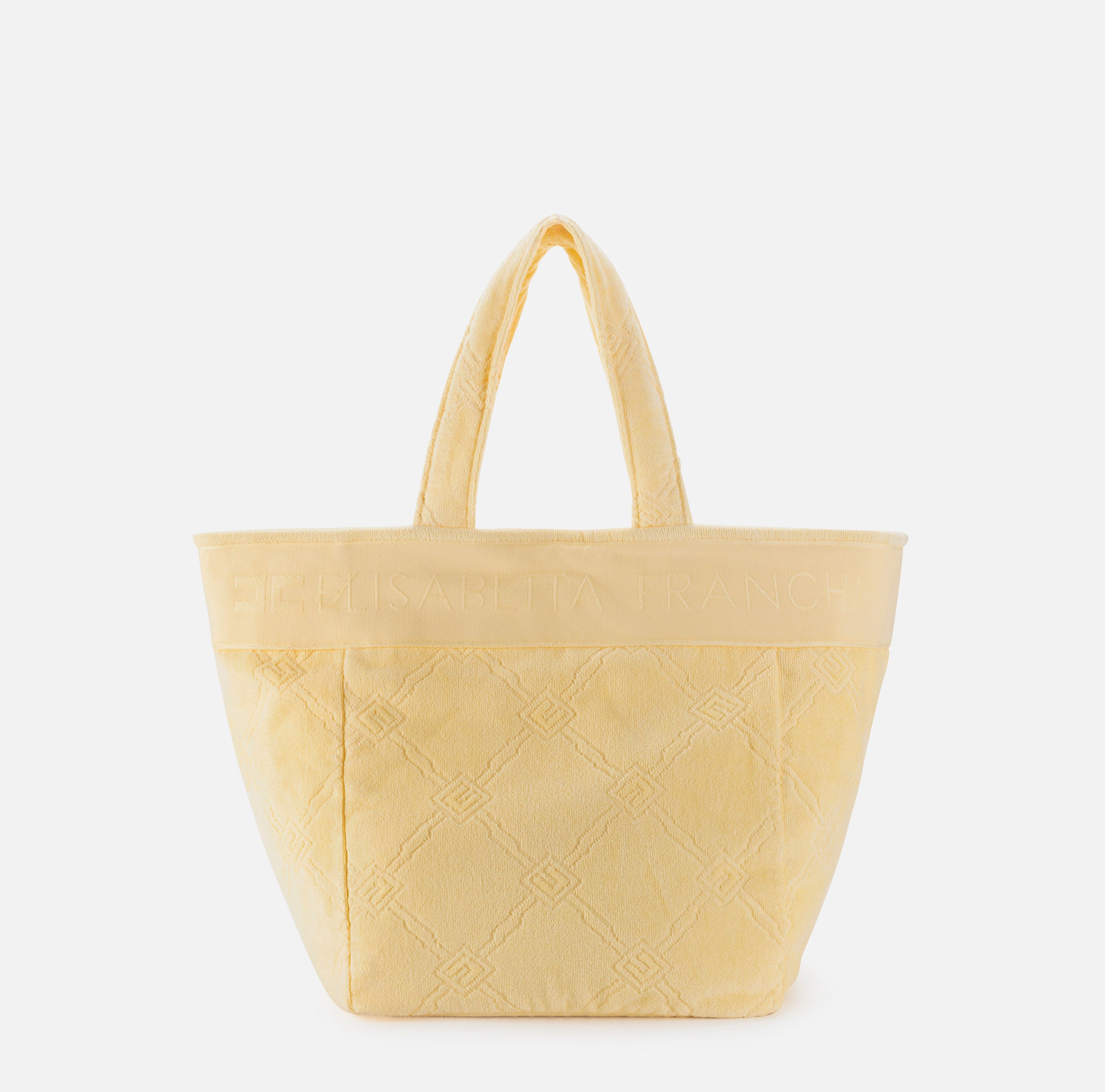 ELISABETTA FRANCHI Borsa Tote Grande Spugna-Lemonade