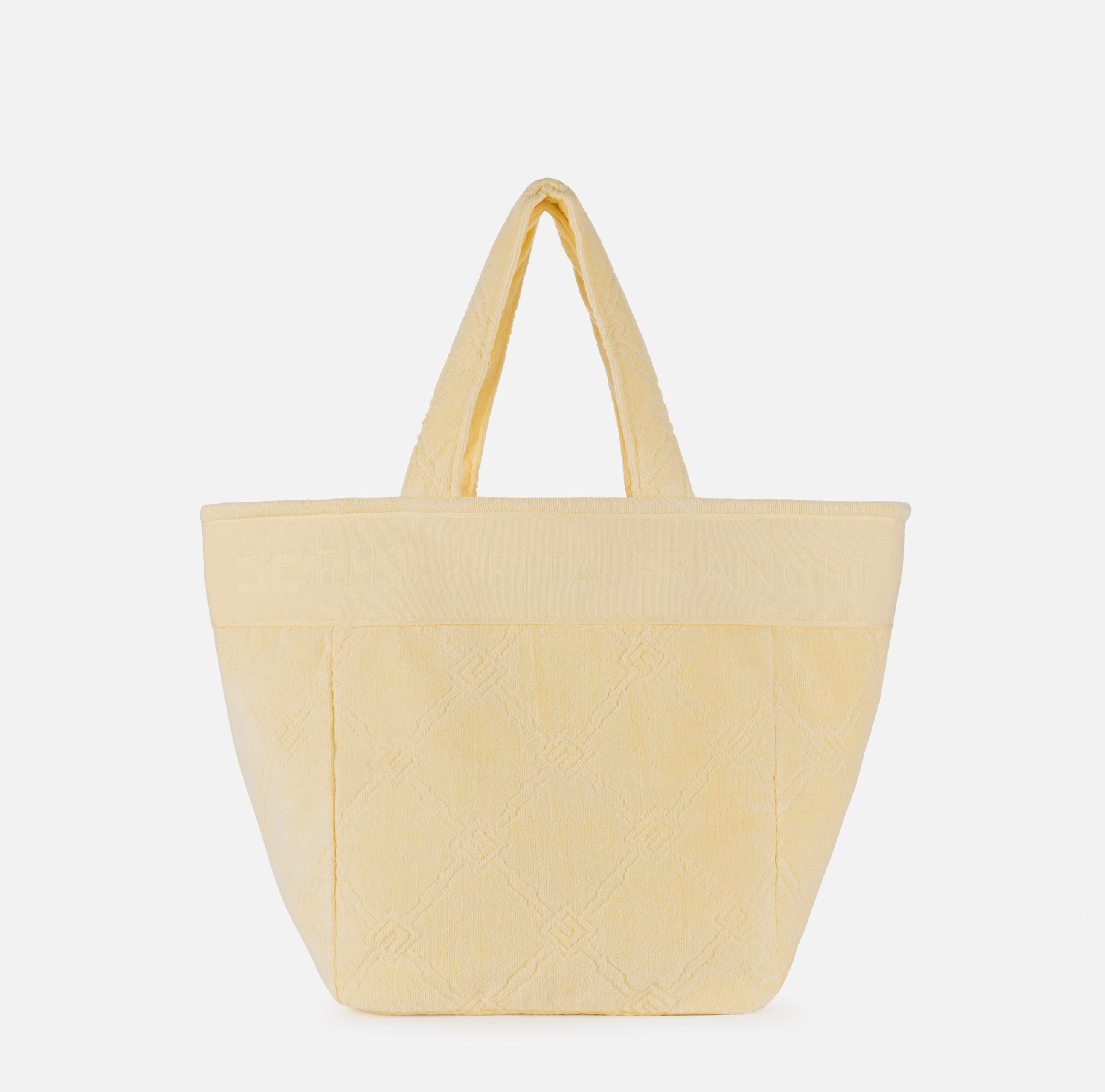 ELISABETTA FRANCHI Borsa Tote Grande Spugna-Lemonade