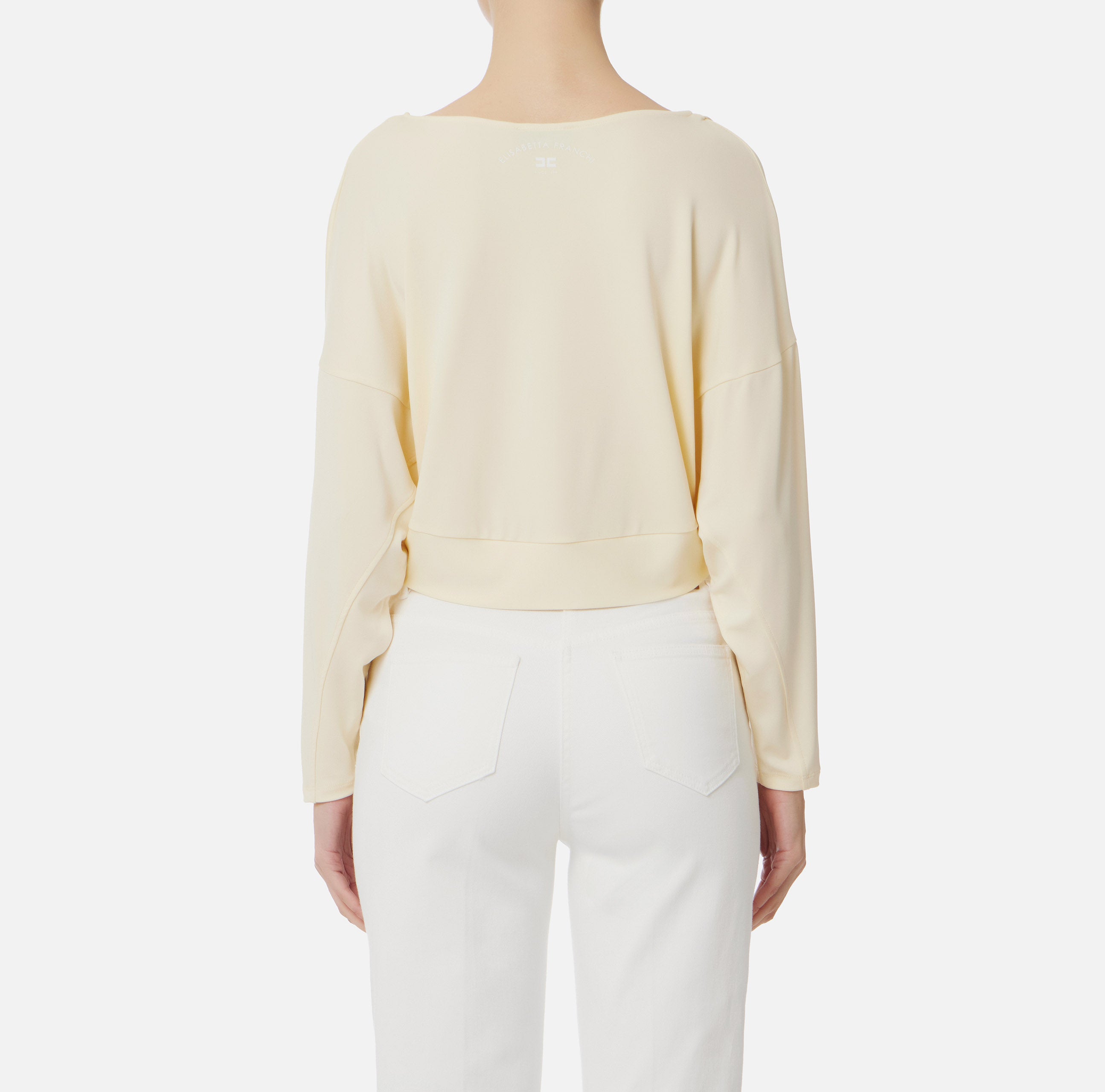 ELISABETTA FRANCHI Maglia Jersey Piercing-Lemonade