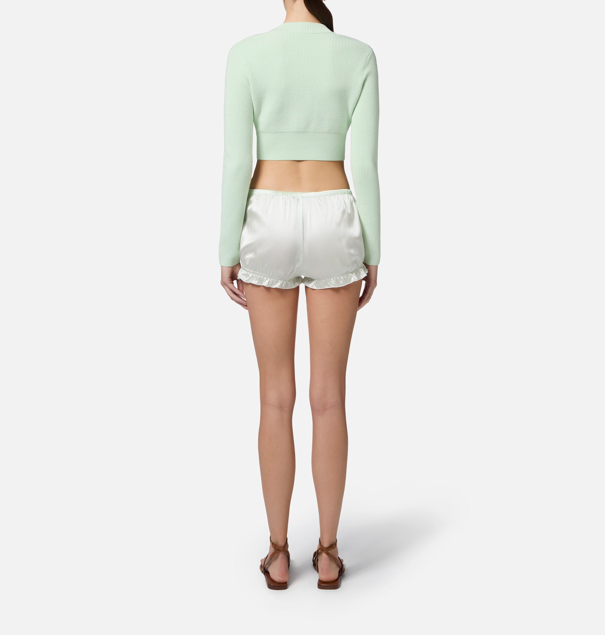 ELISABETTA FRANCHI Cardigan Viscosa Bottoni-Menta