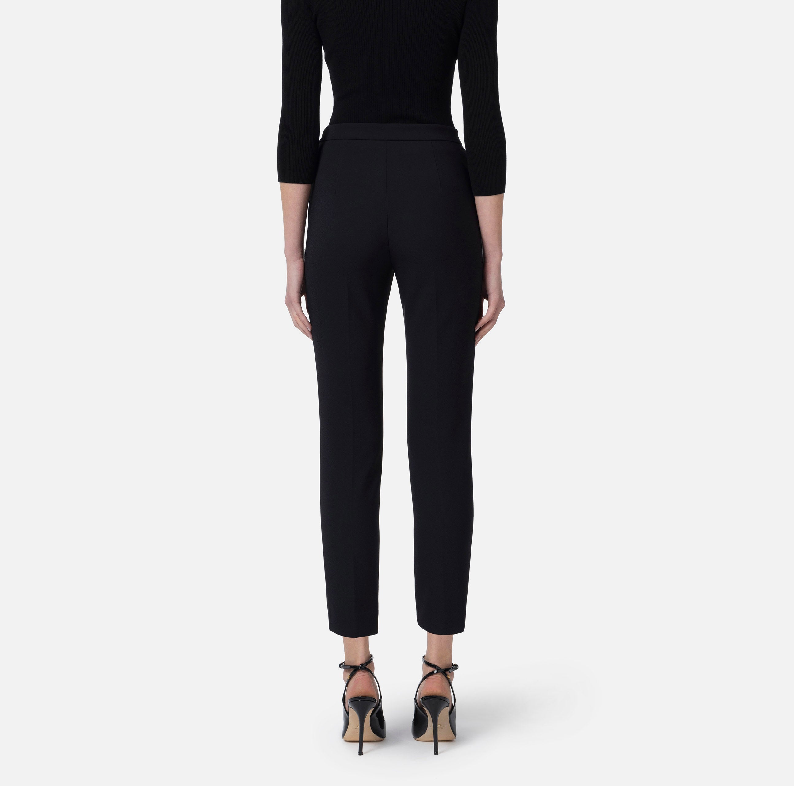 ELISABETTA FRANCHI Pantalone Matita Crêpe-Nero