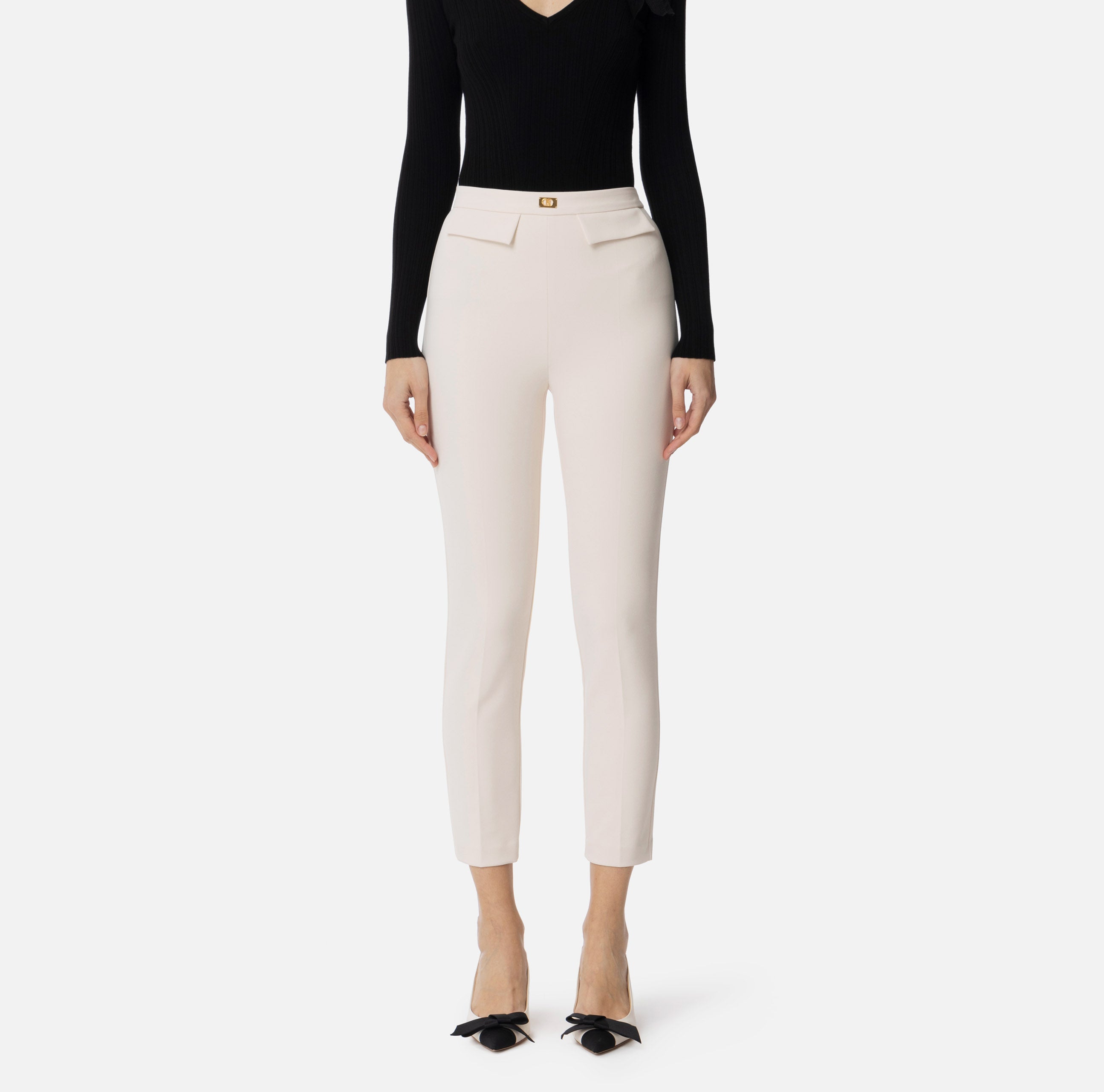 ELISABETTA FRANCHI Pantalone Matita Crêpe-Burro