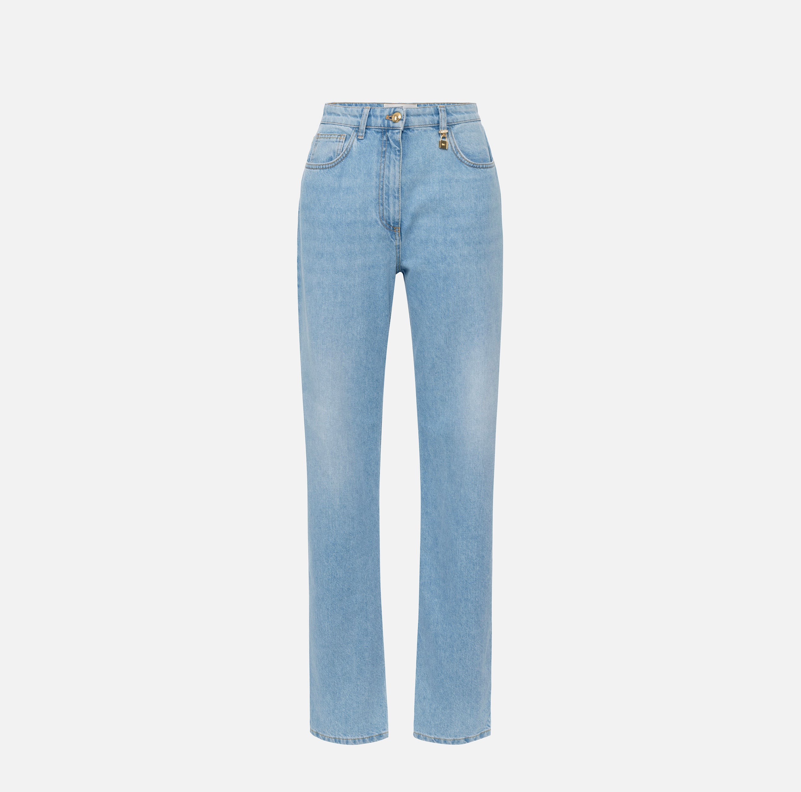 ELISABETTA FRANCHI Jeans Boyfriend Lucchetto-Light Blue