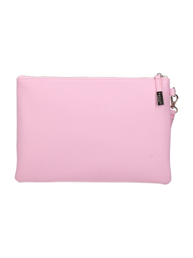 GAELLE PARIS Reg Pochette Ecopelle Logo Metallo-Rosa