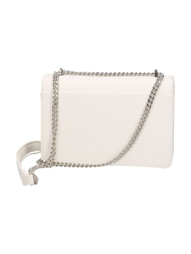 GAELLE PARIS Reg Shoulder Strap Logo Metallo-Bianco