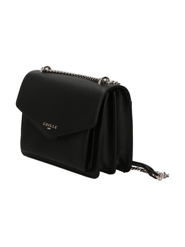 GAELLE PARIS Reg Shoulder Strap Logo Metallo-Nero