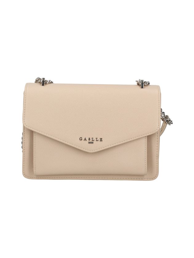 GAELLE PARIS Reg Shoulder Strap Logo Metallo-Safari