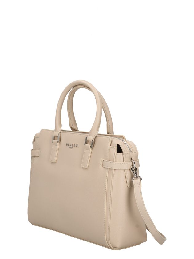 GAELLE PARIS Maxi Shoulder Strap Ecopelle Saffiano-Safari