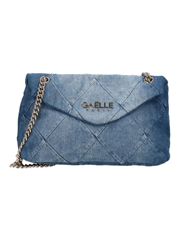 GAELLE PARIS Borsa Reg Shoulder Strap Denim Rombi-Light Blue