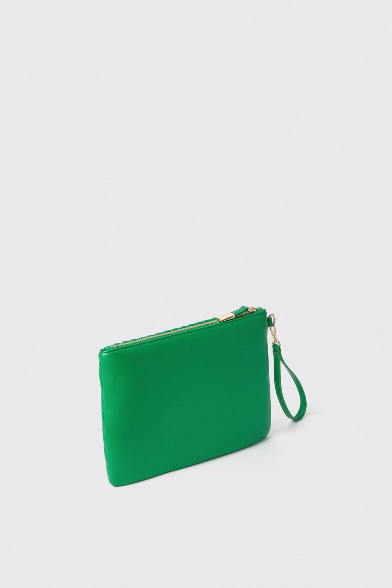 GAELLE PARIS Reg Pochette Plissè Logo Metallo-Verde