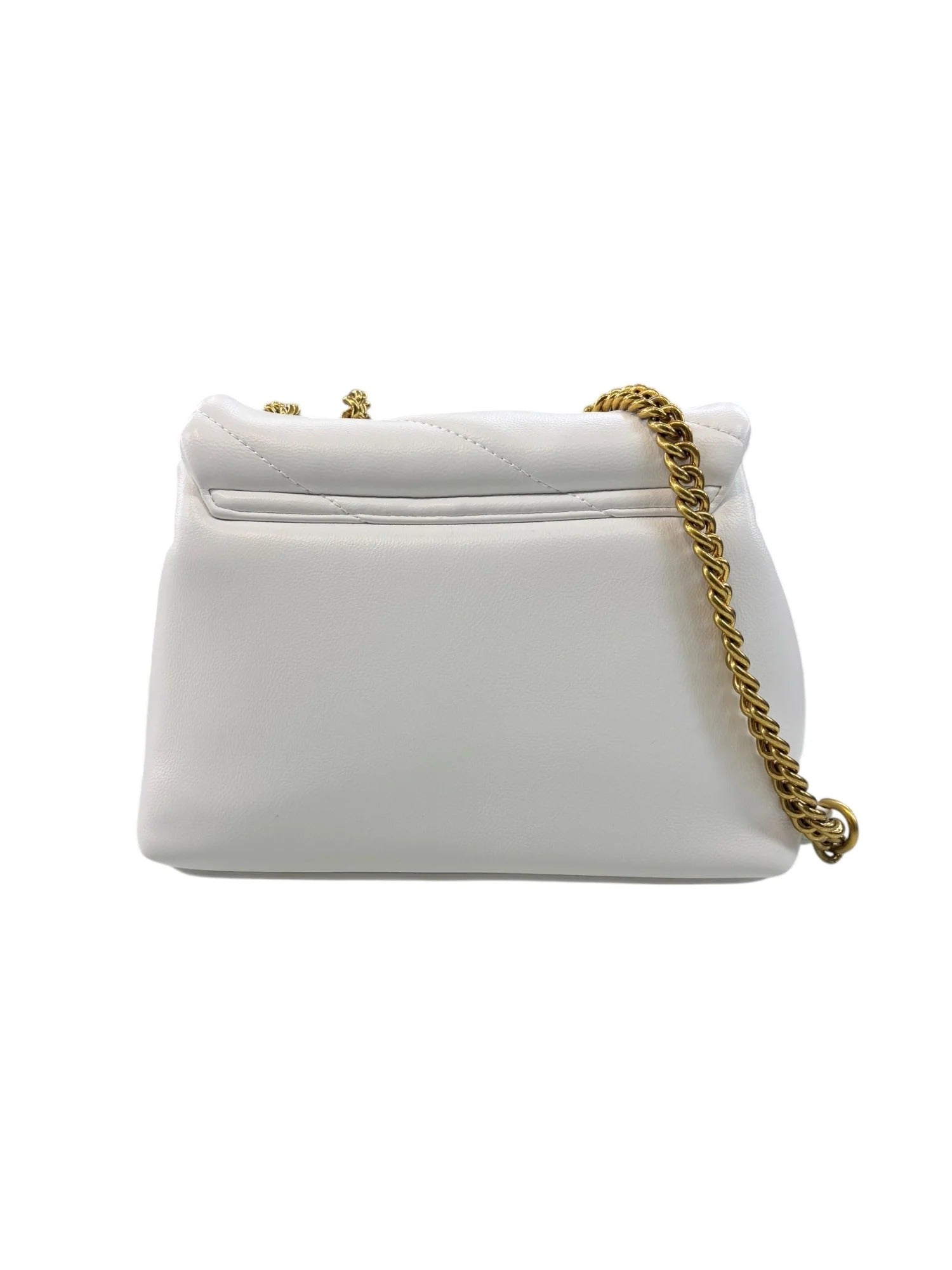 GAELLE PARIS Borsa Reg Shoulder Strap Doppio Matelassè GLP Metallo-Bianco