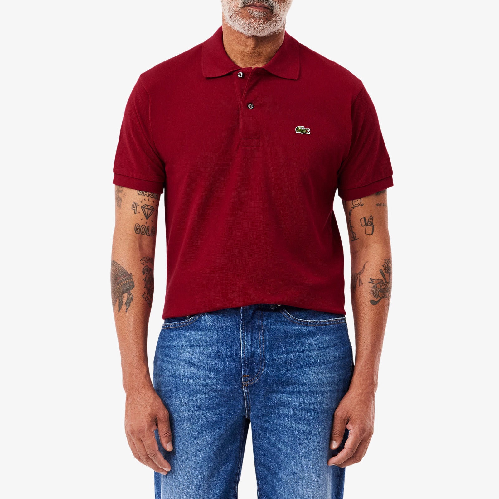 LACOSTE Polo Uomo L.12.12 Original-Bordeaux