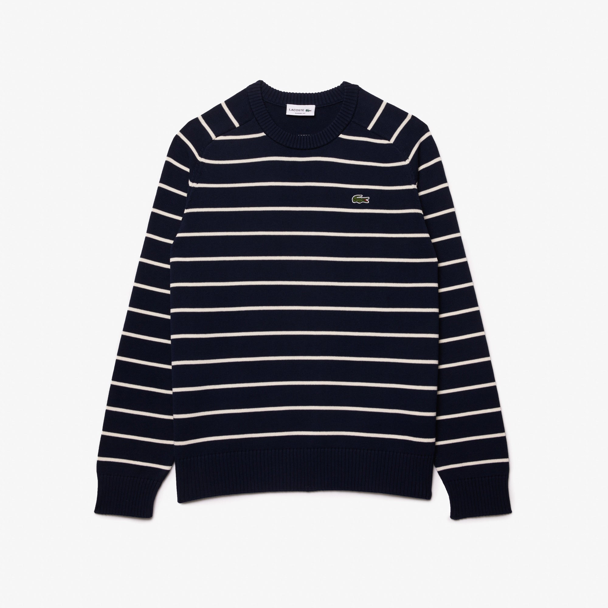 LACOSTE Pullover Uomo Righe-Blu Navy