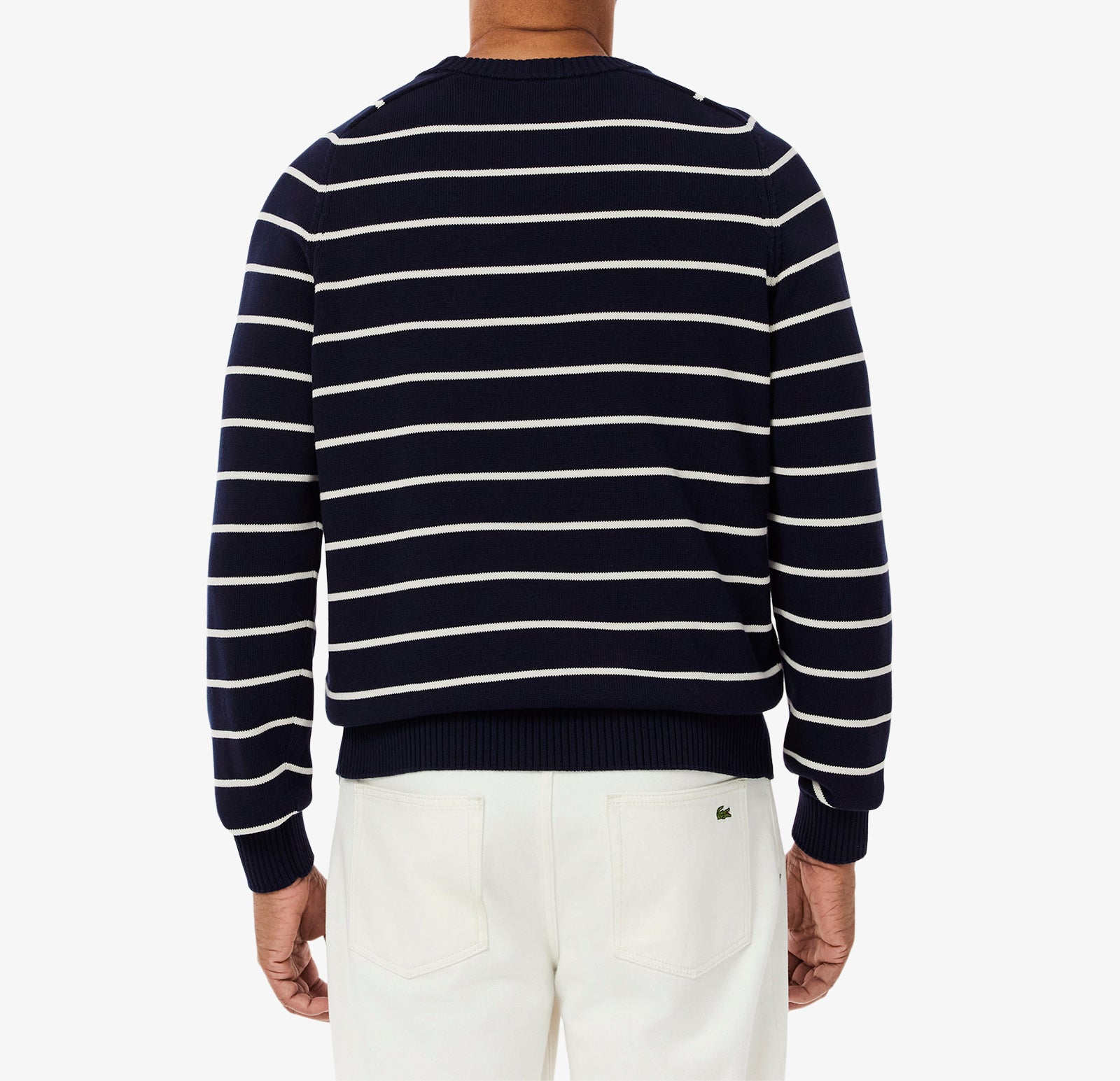 LACOSTE Pullover Uomo Righe-Blu Navy