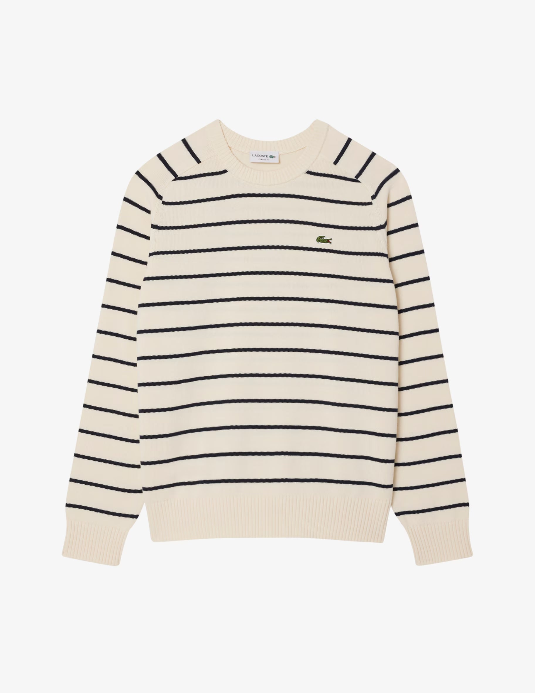 LACOSTE Pullover Uomo Righe-Bianco