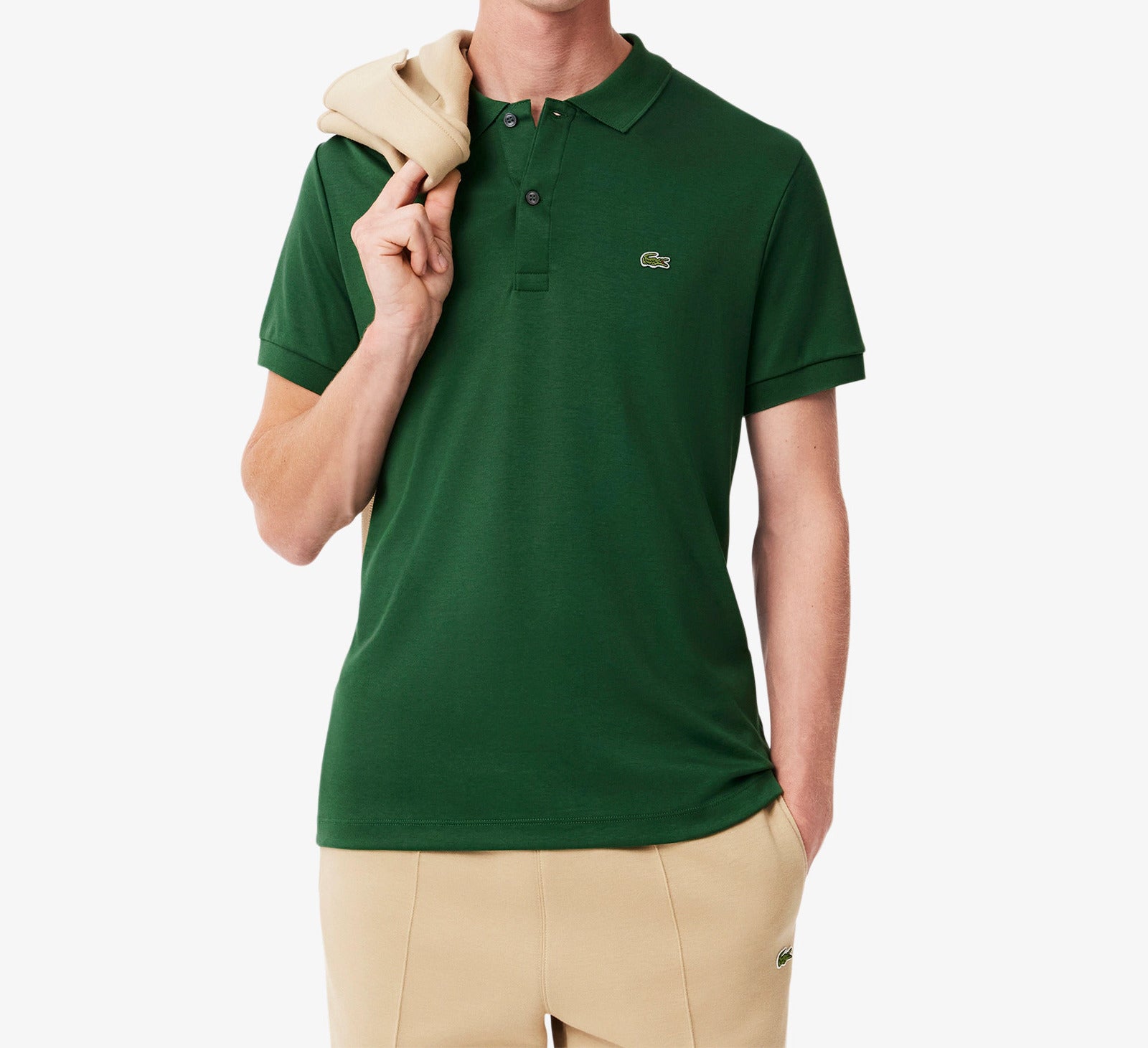 LACOSTE Polo Uomo Cotone Pima-Verde