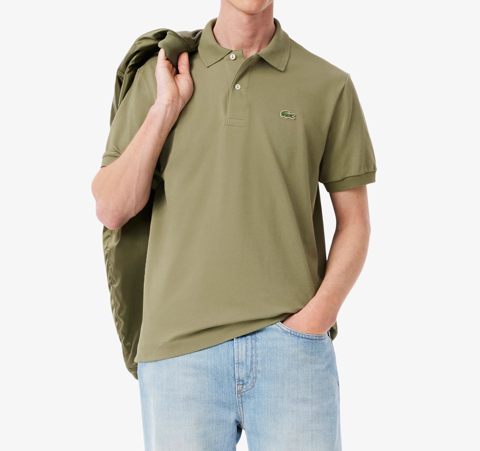 LACOSTE Polo Uomo L.12.12 Light-Verde Cachi