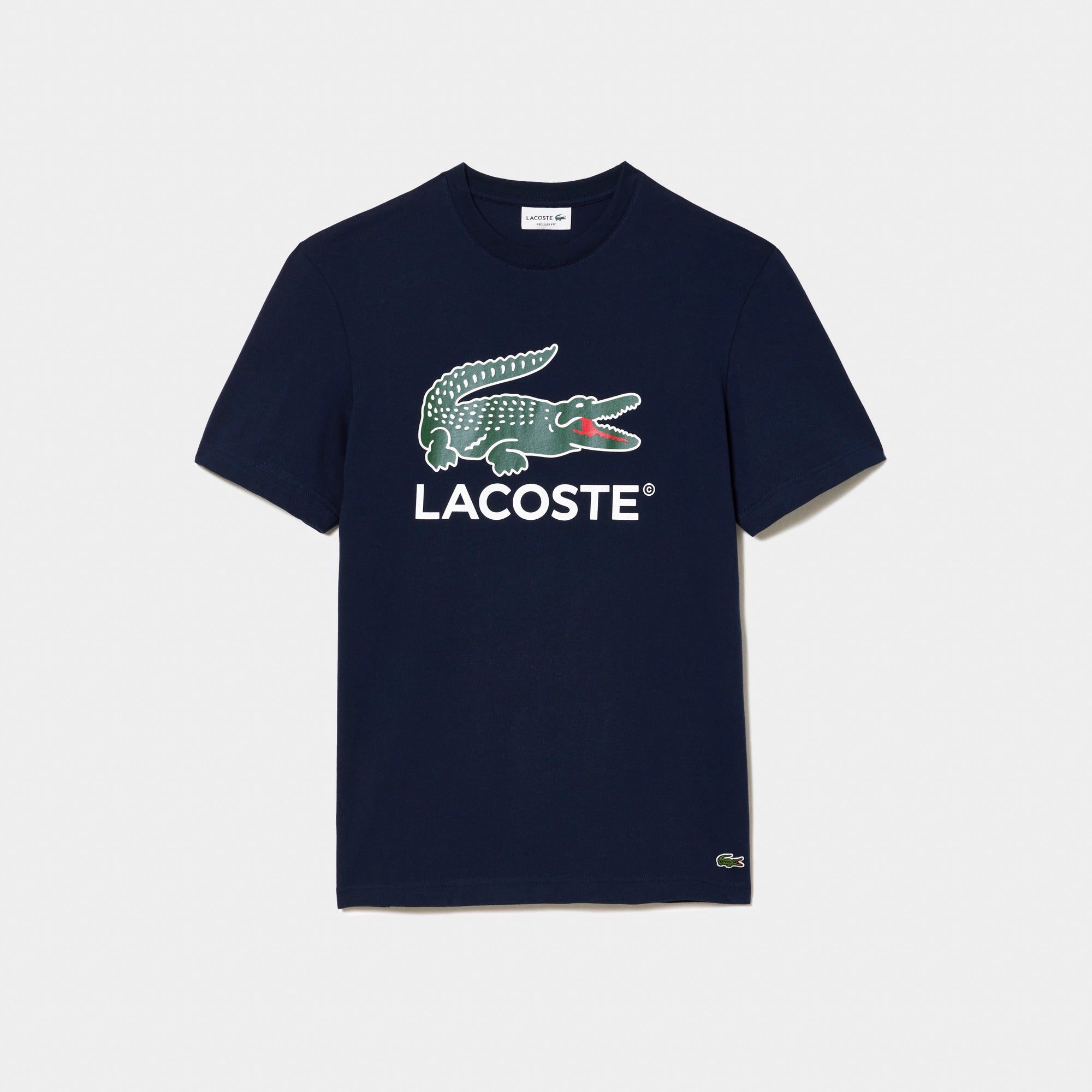 LACOSTE T-Shirt Uomo Maxi Logo-Blu Navy