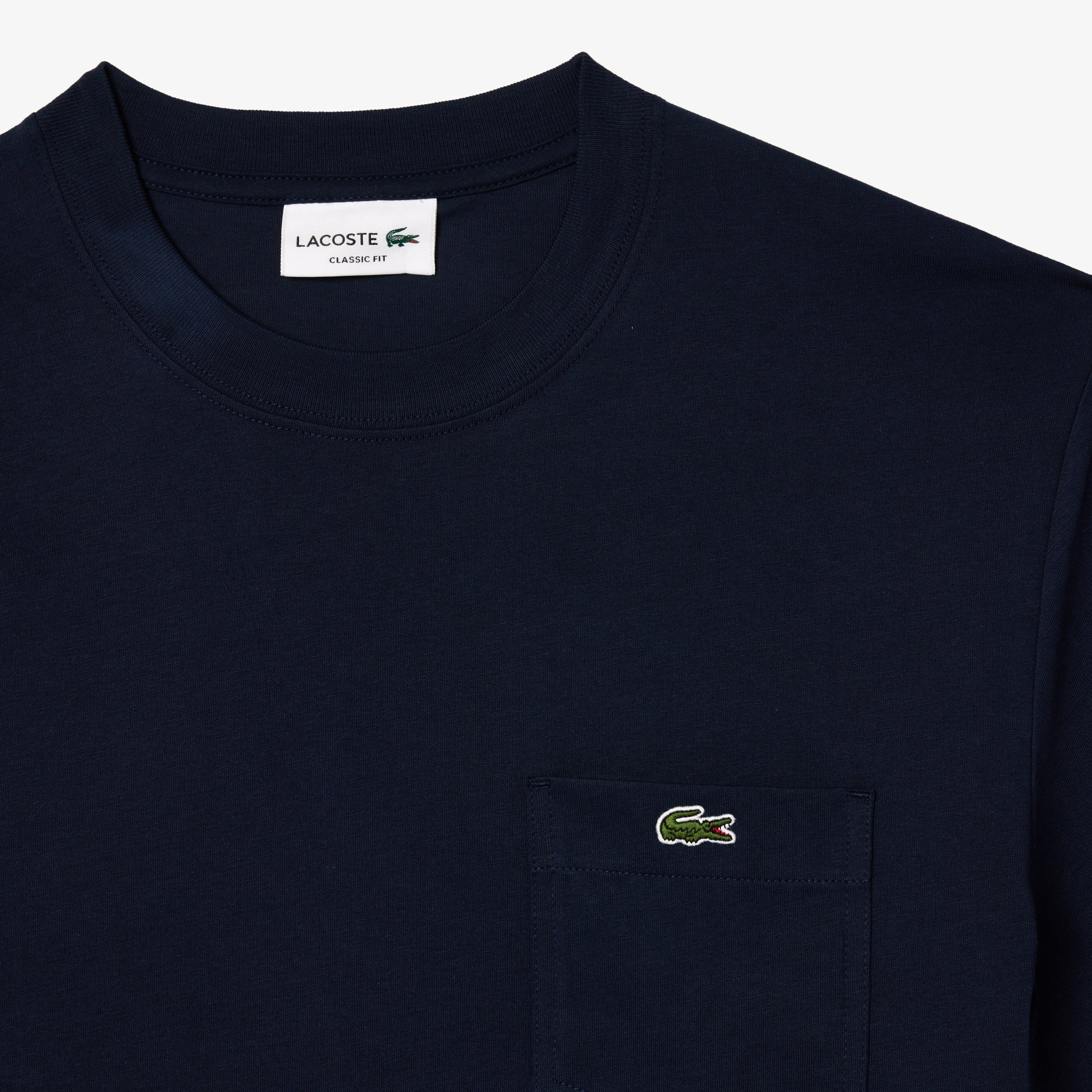 LACOSTE T-Shirt Uomo Taschino-Blu Navy