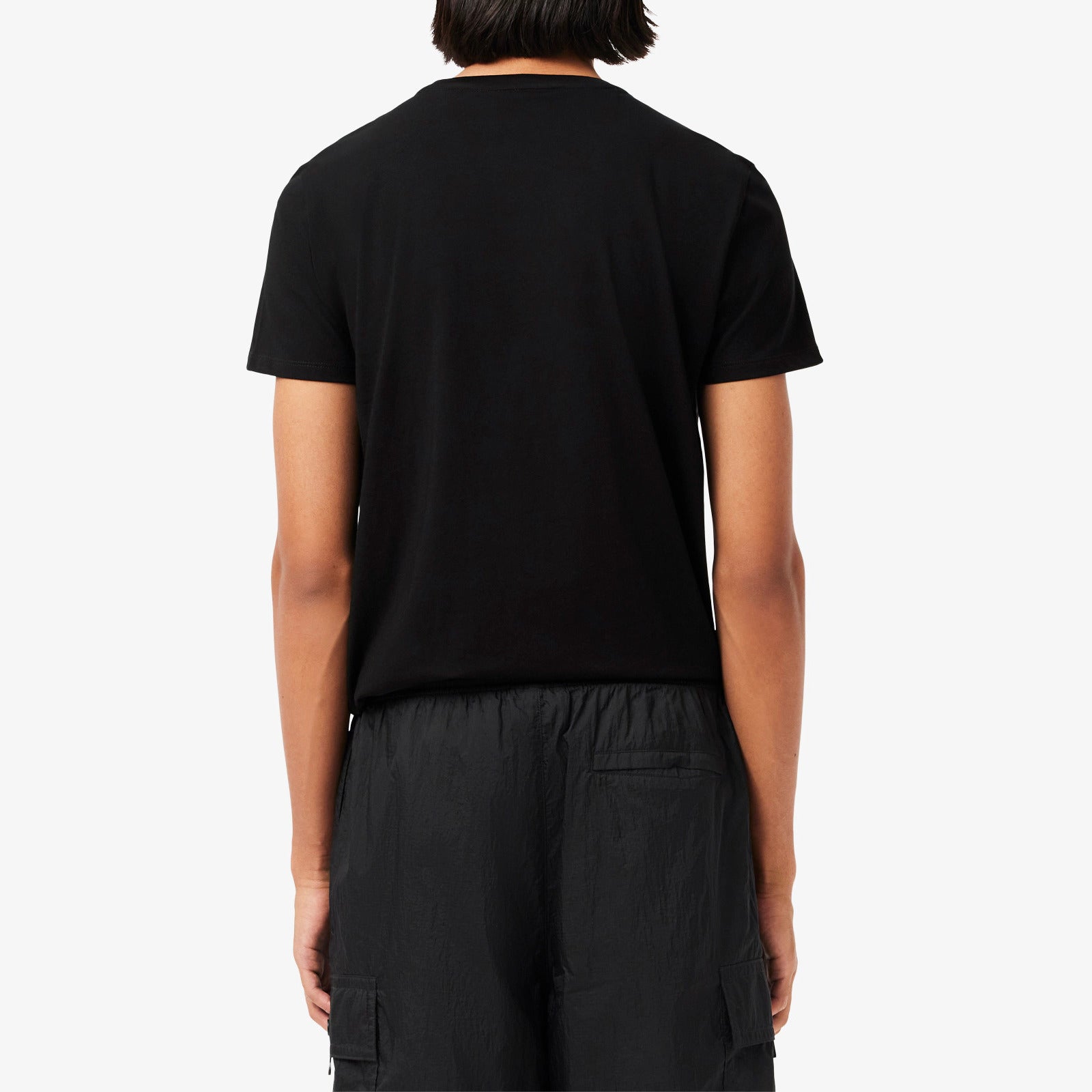 LACOSTE T-Shirt Uomo Cotone Pima-Nero