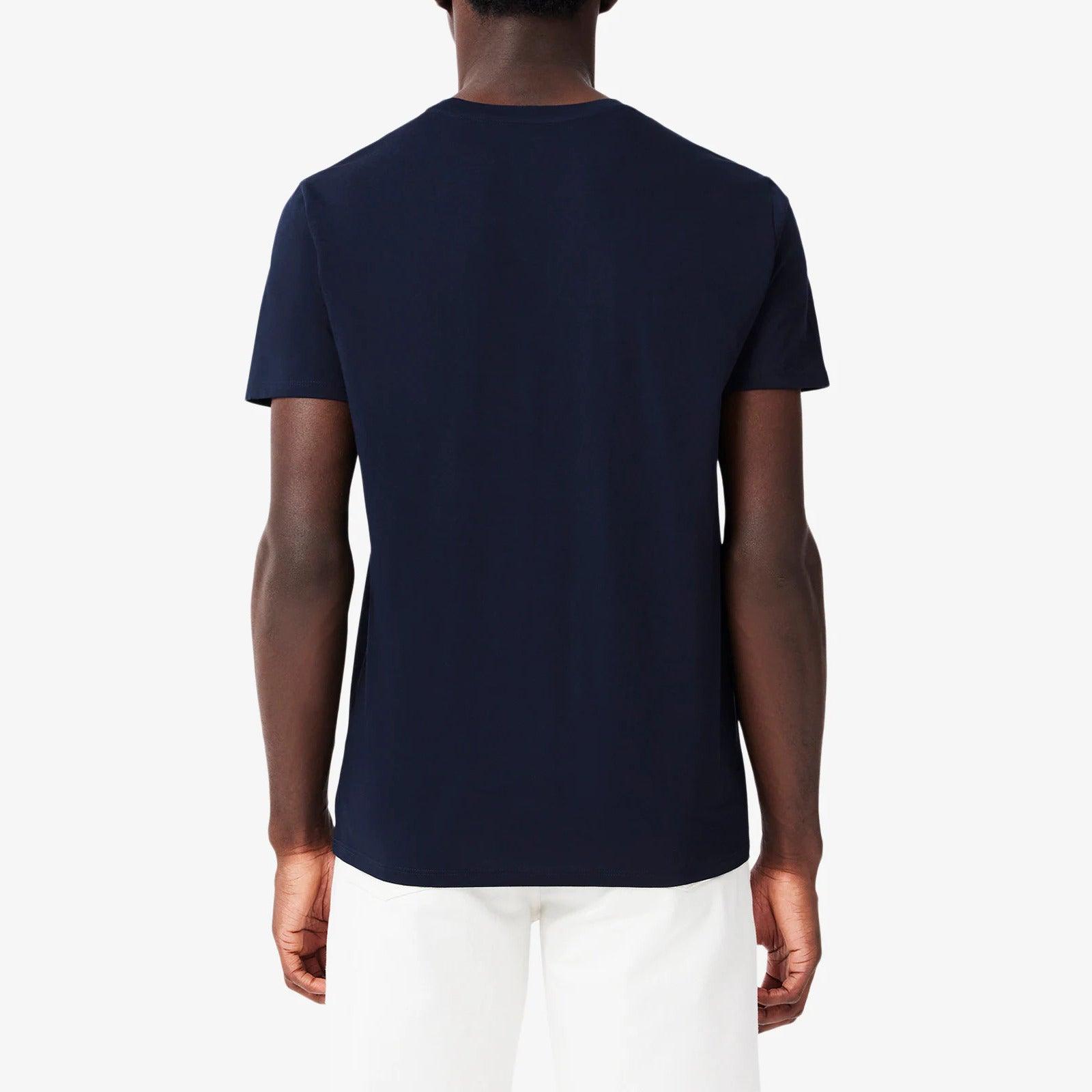 LACOSTE T-Shirt Uomo Cotone Pima-Blu Navy