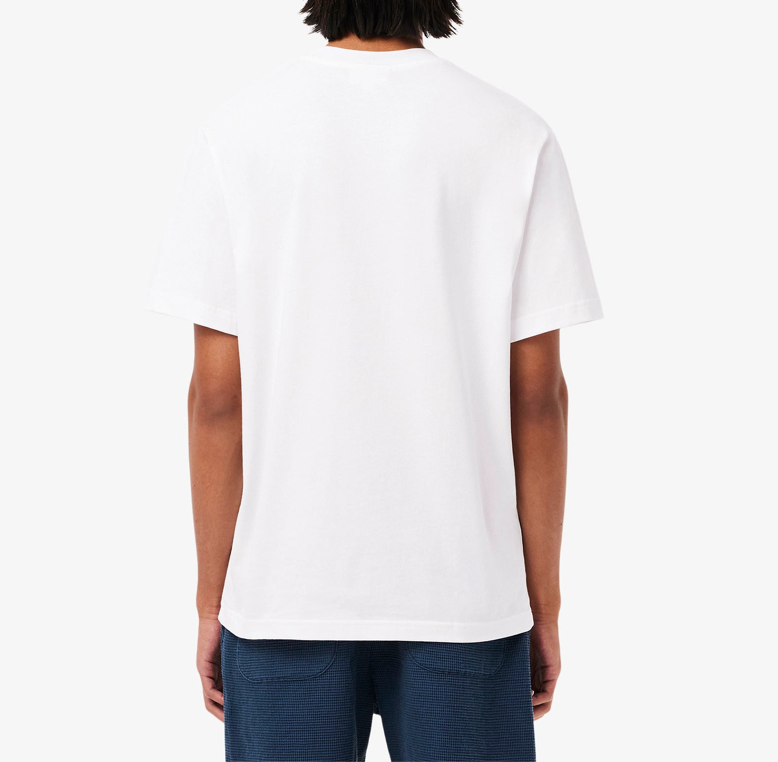 LACOSTE T-Shirt Uomo Cotone-Bianco