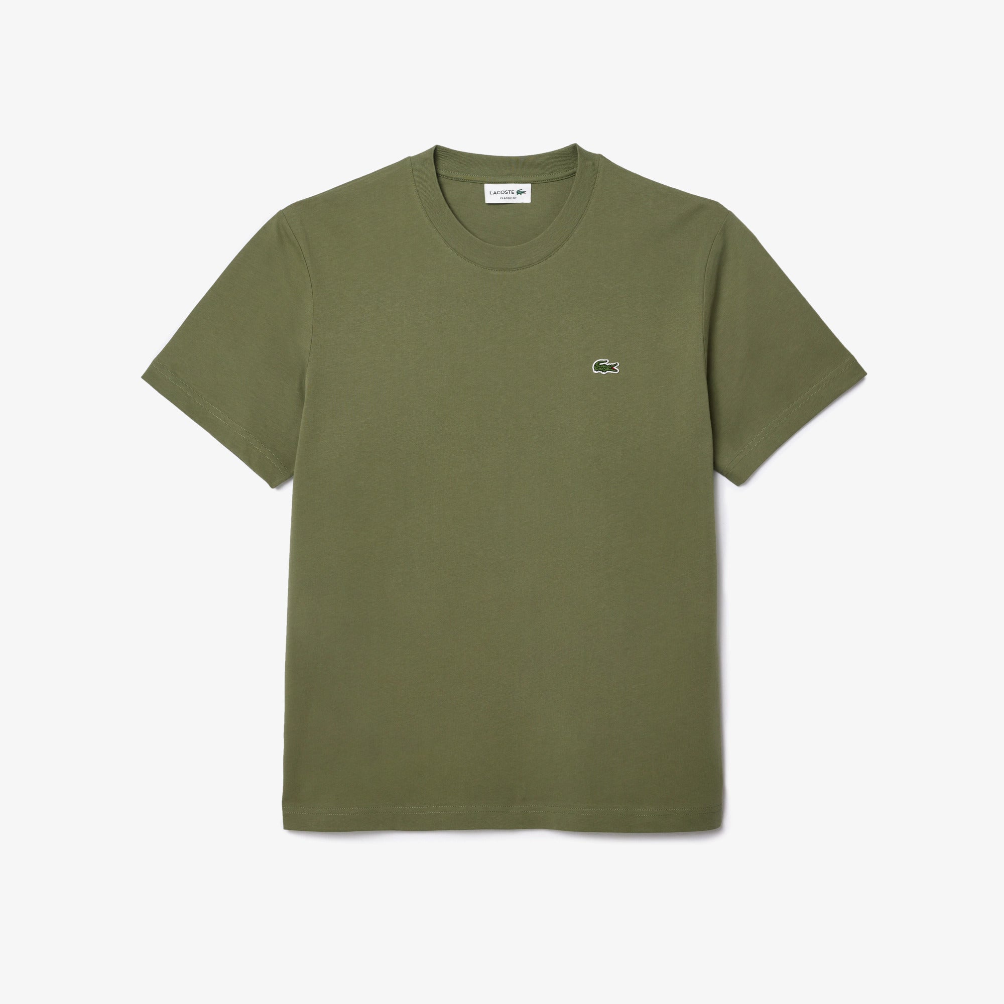 LACOSTE T-Shirt Uomo Cotone-Verde Cachi