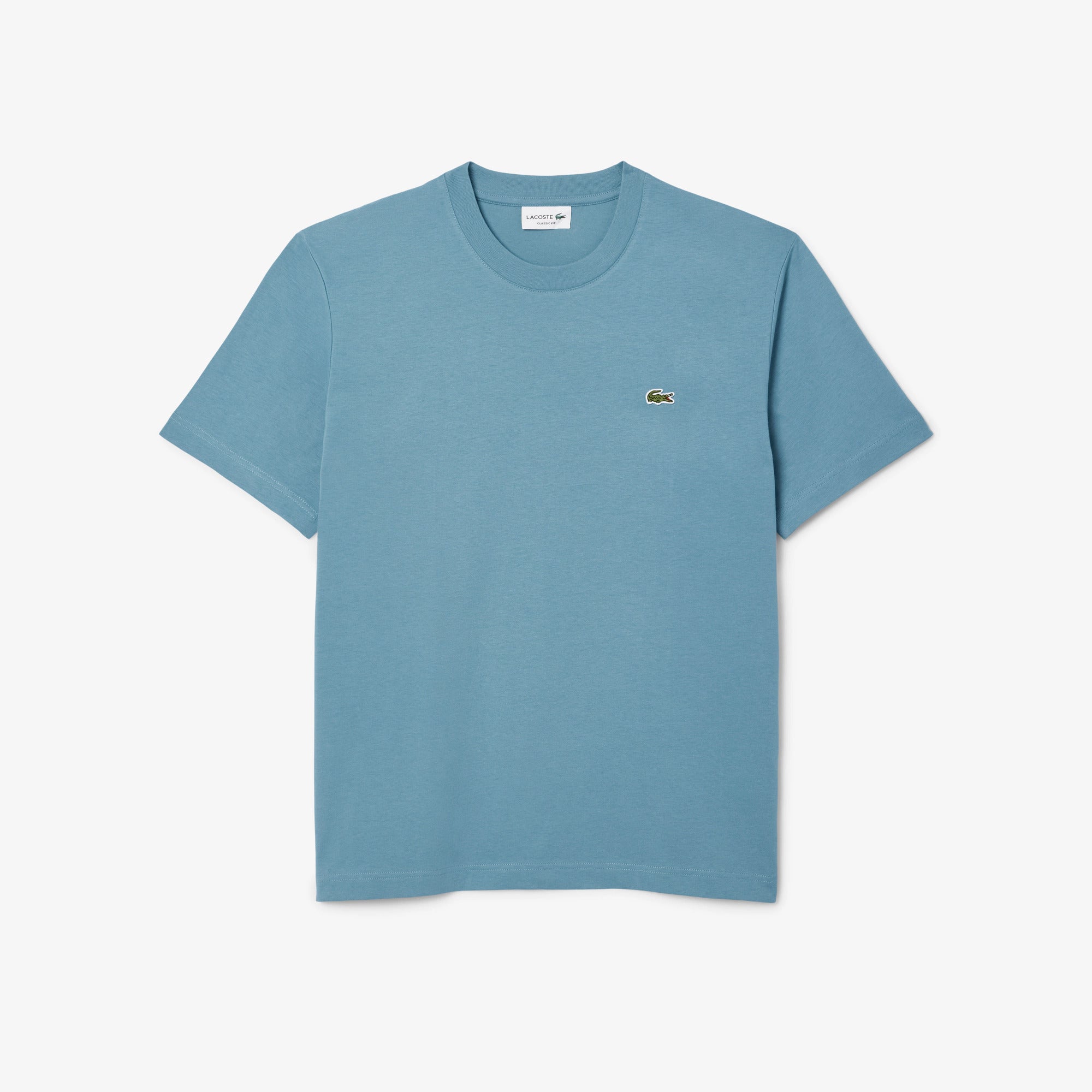 LACOSTE T-Shirt Uomo Cotone-Blu Azzurro