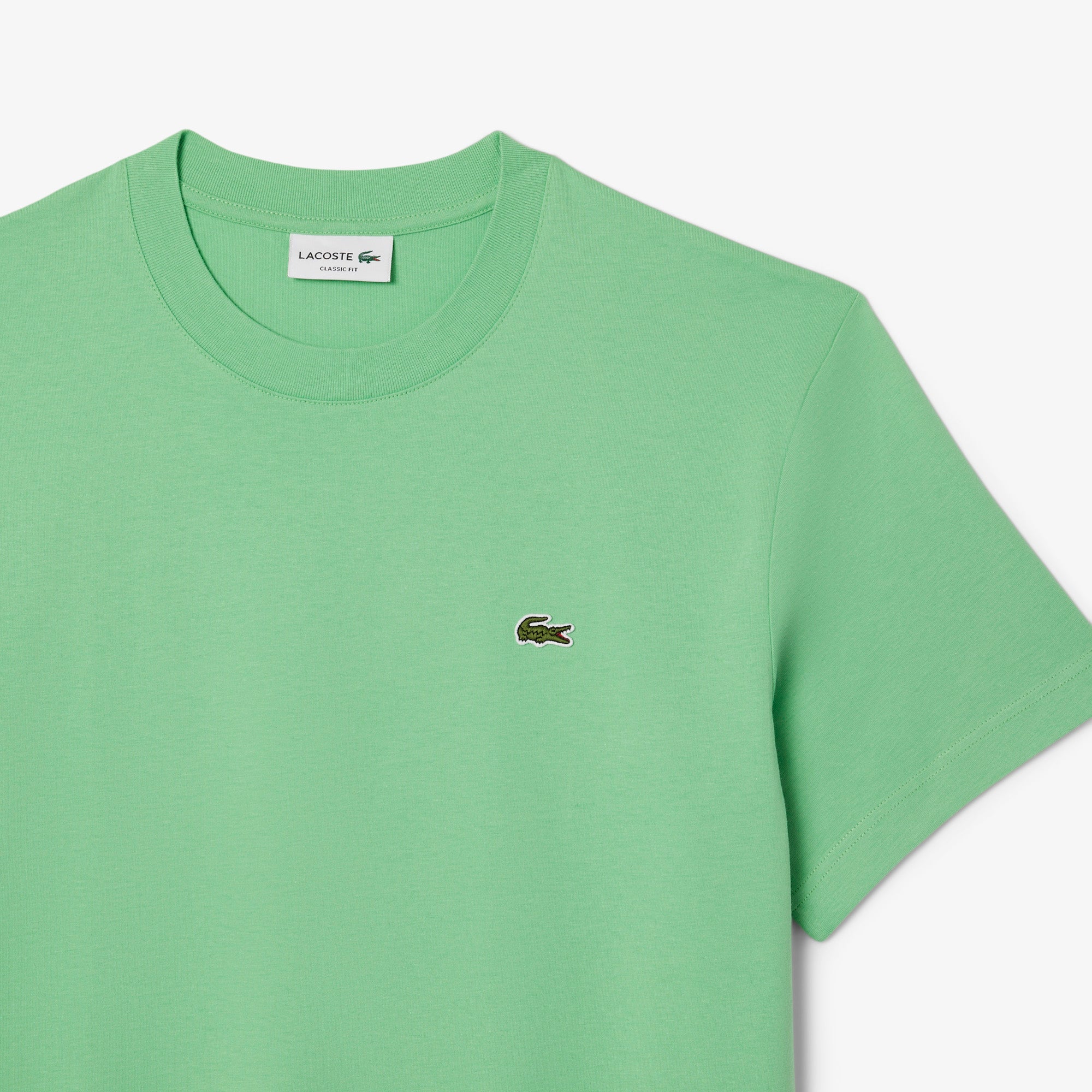 LACOSTE T-Shirt Uomo Cotone-Verde Lime