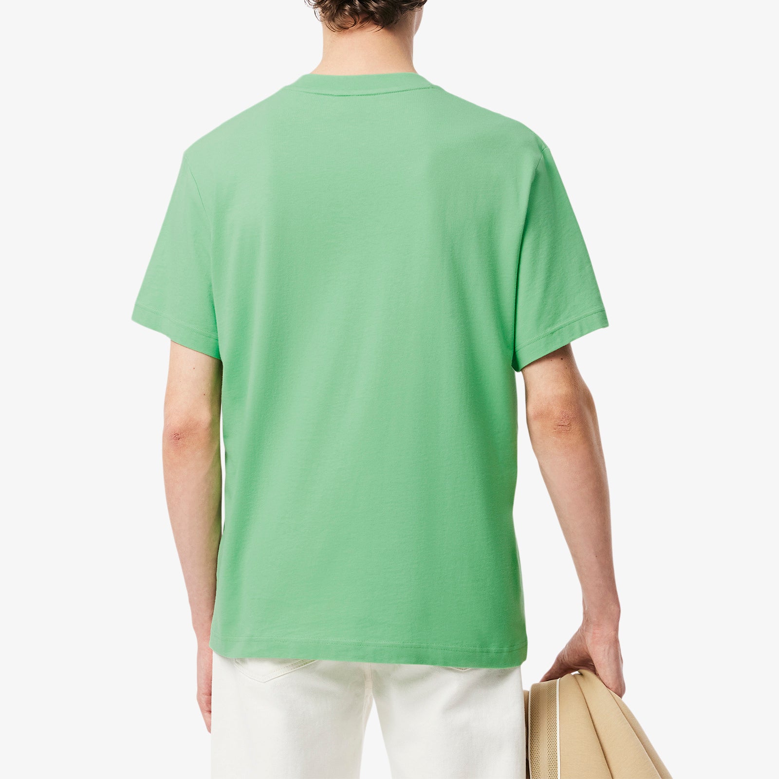 LACOSTE T-Shirt Uomo Cotone-Verde Lime