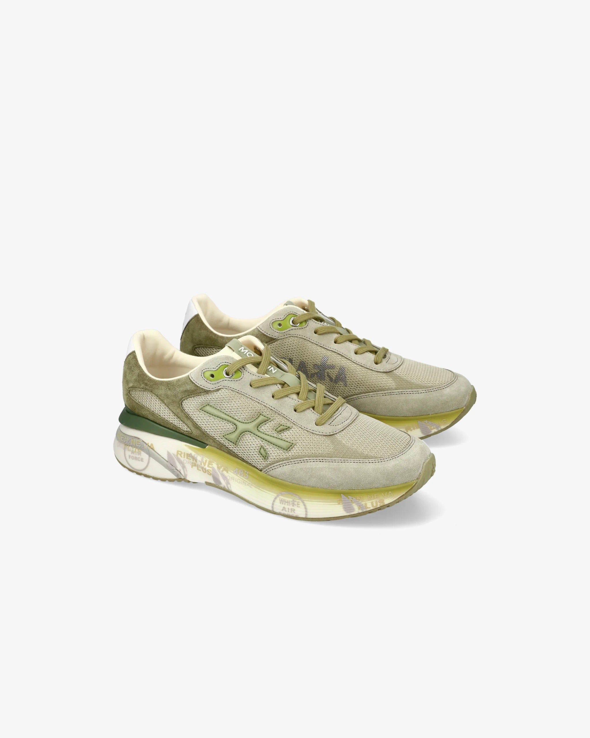 PREMIATA Sneaker Uomo Moerun 7303-Verde Oliva Grigio