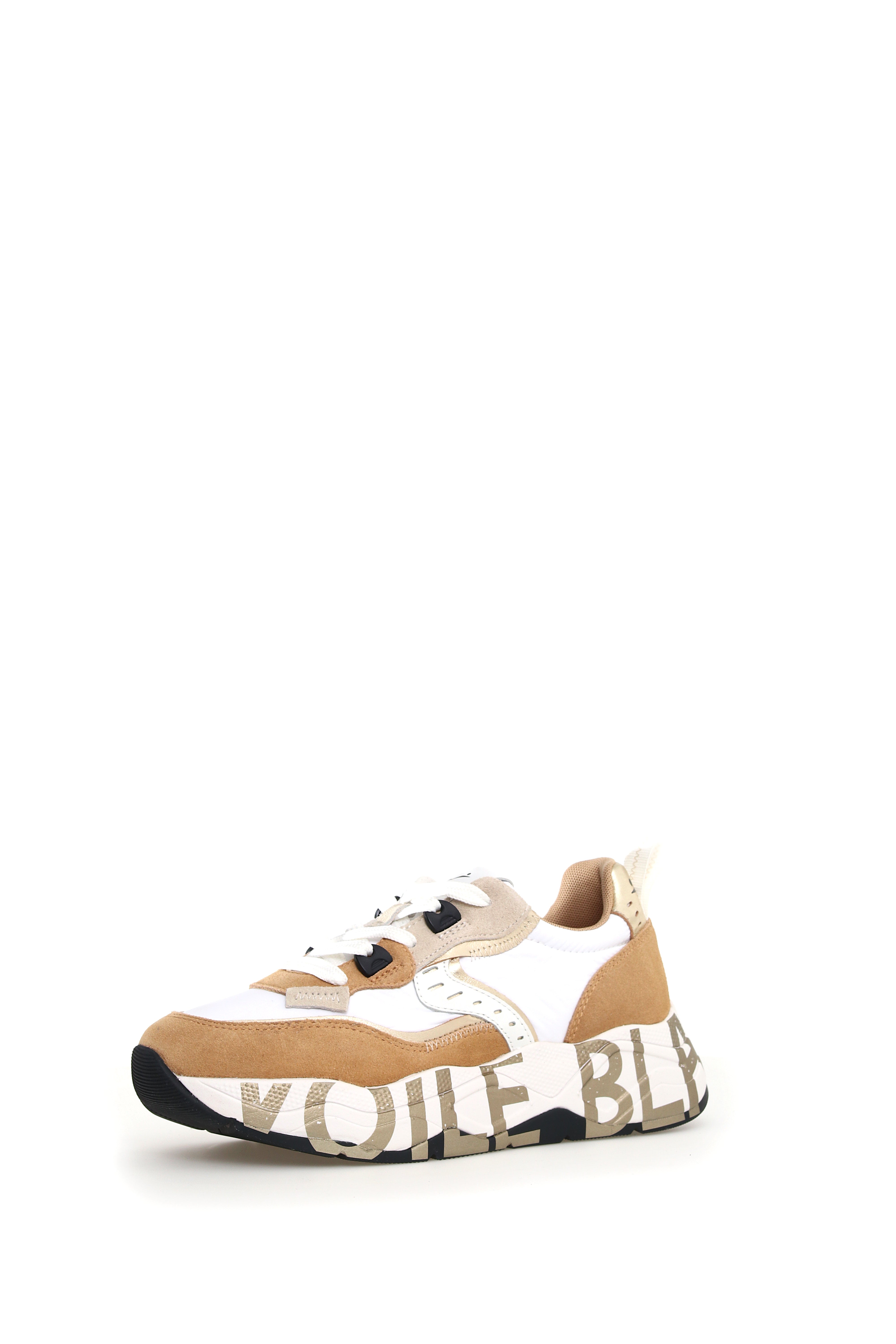 VOILE BLANCHE Sneaker Donna Club105-Bianco Caramello