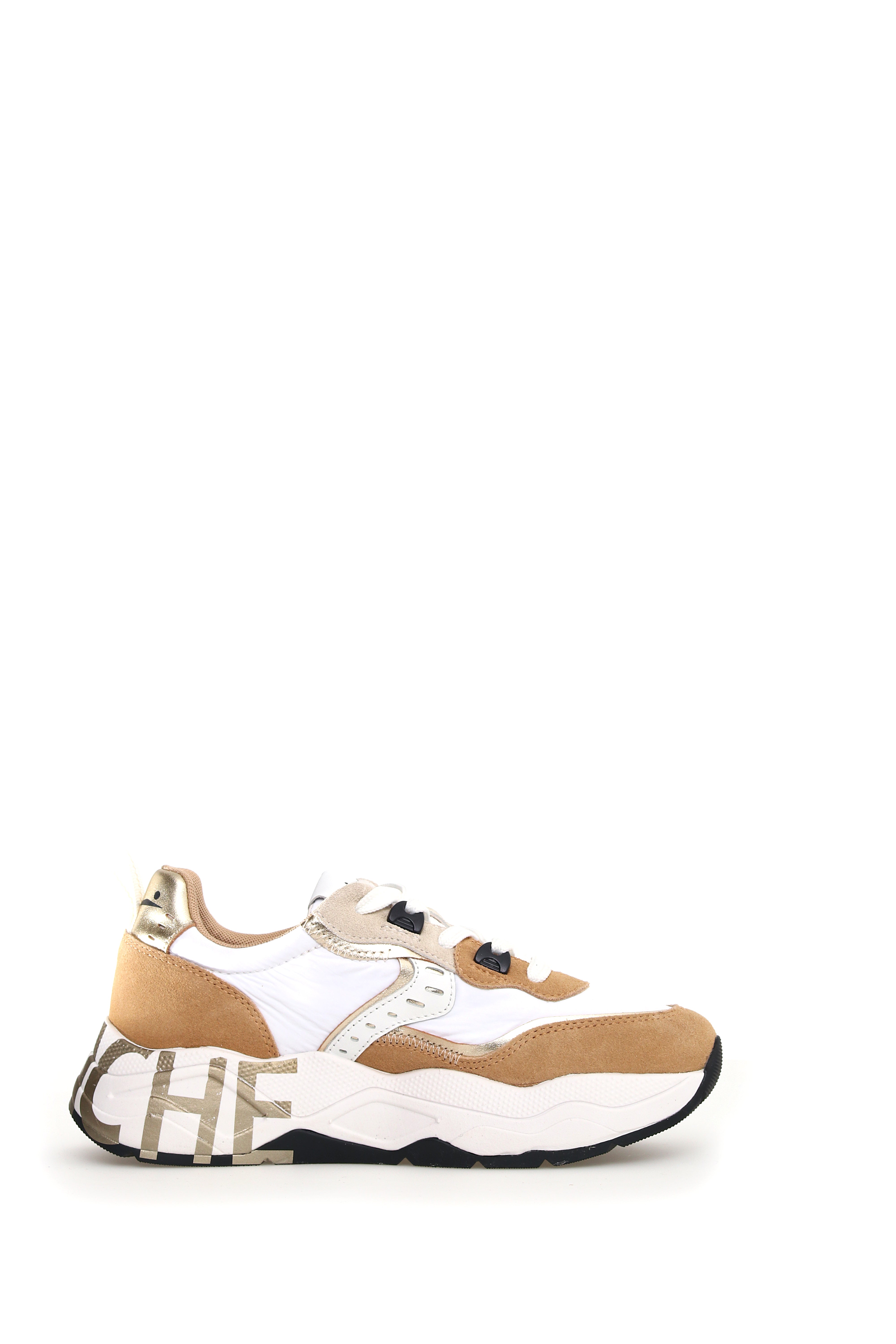 VOILE BLANCHE Sneaker Donna Club105-Bianco Caramello