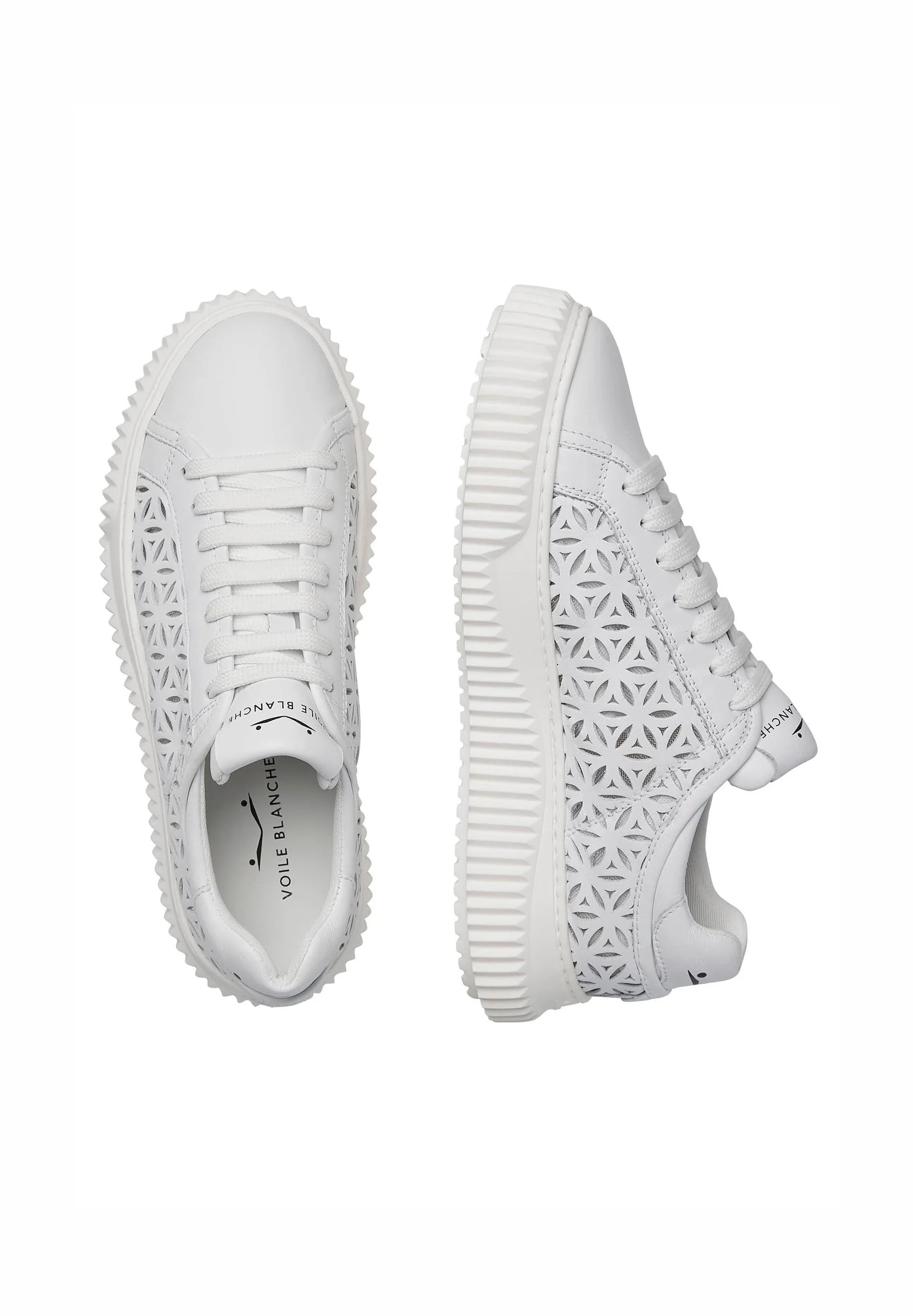 VOILE BLANCHE Sneaker Donna Herika Perforated-Bianco