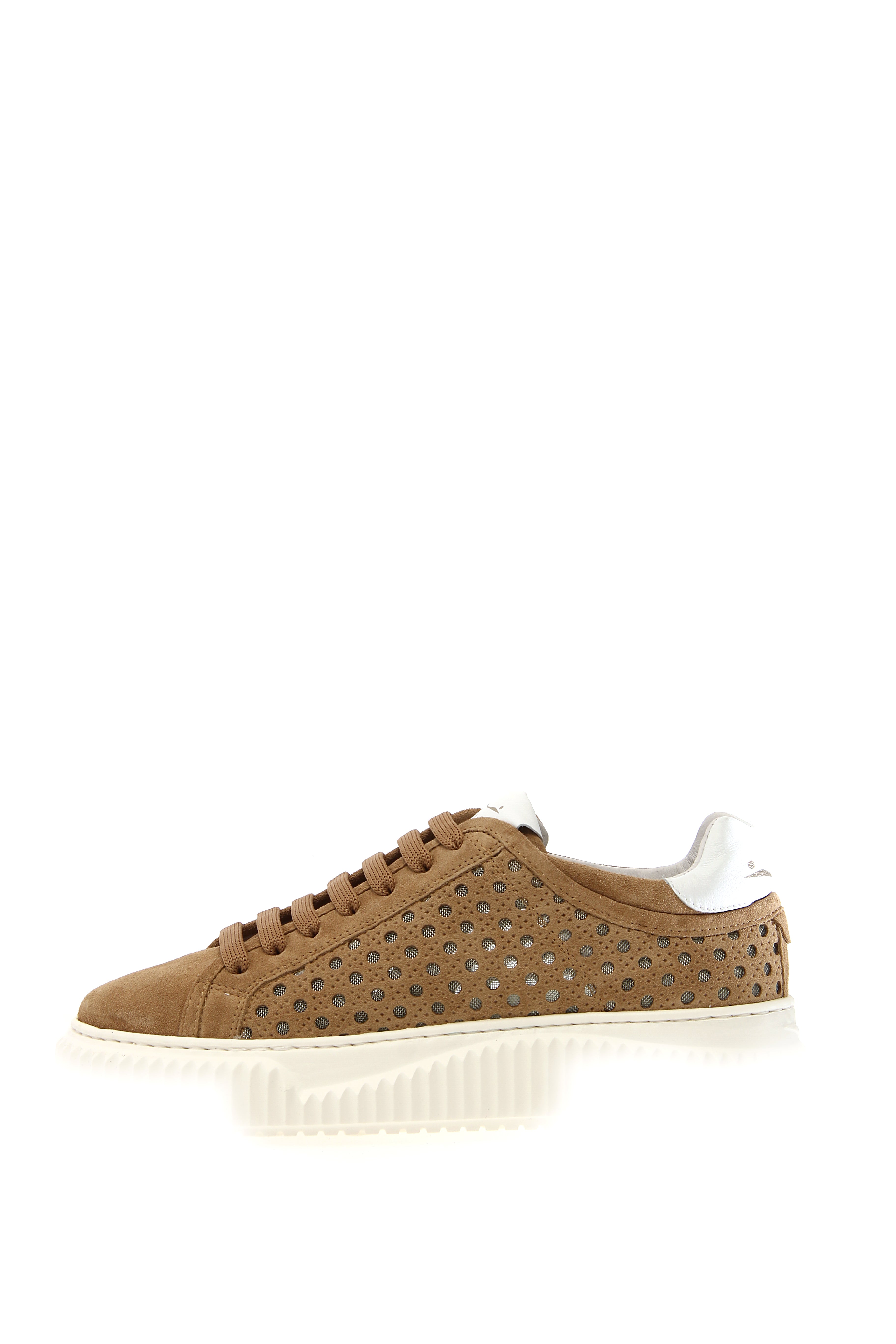 VOILE BLANCHE Sneaker Donna Herika Perforated-Caramello