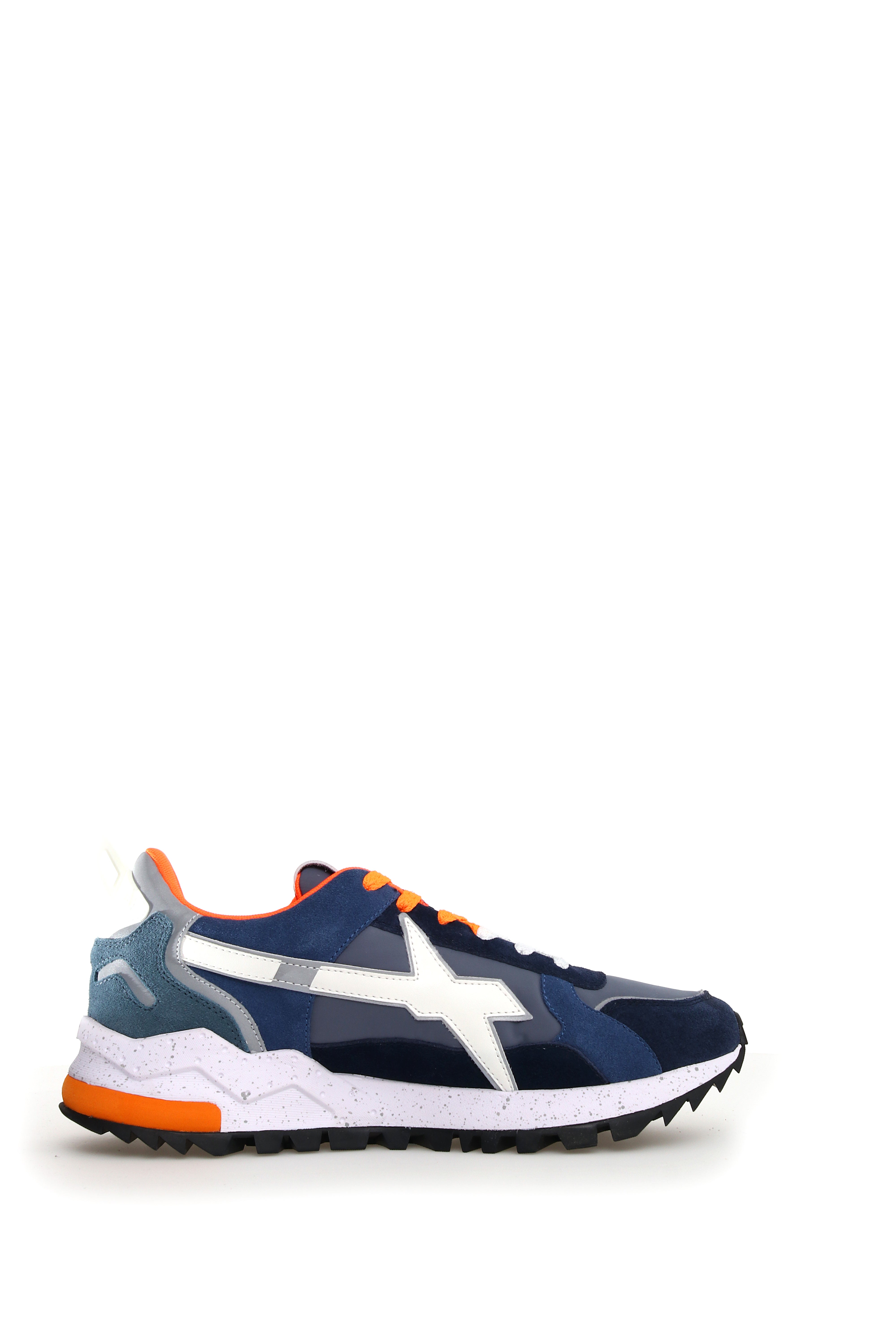 W6YZ Sneaker Uomo Breeze 3-M-Navy Bianco Arancione